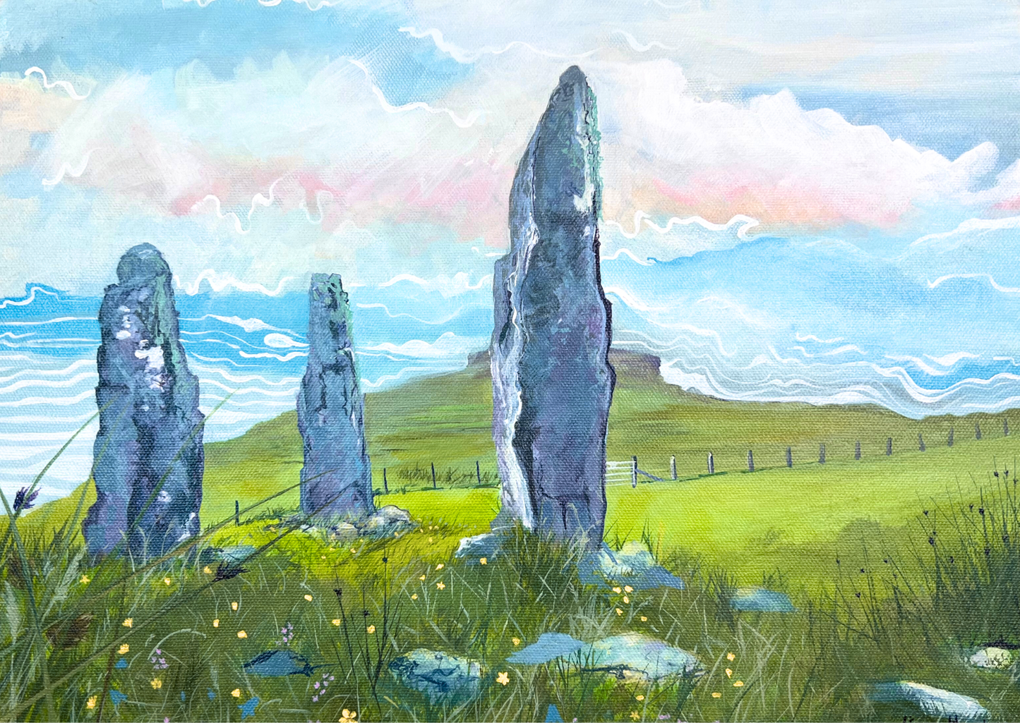 ’Glengorm standing stones’ Isle of Mull art print