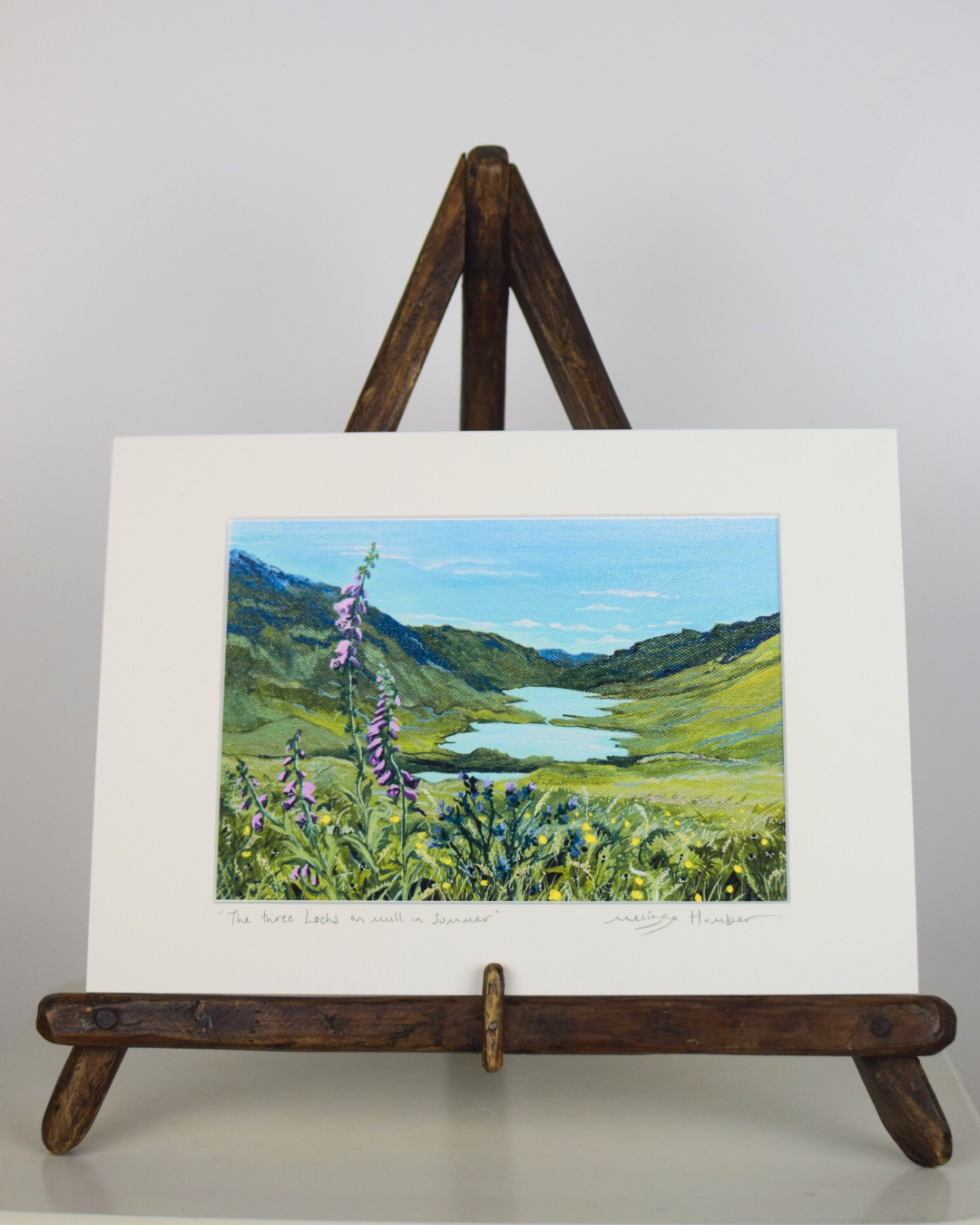 3 lochs in summer Isle of Mull art by Melissa Humber