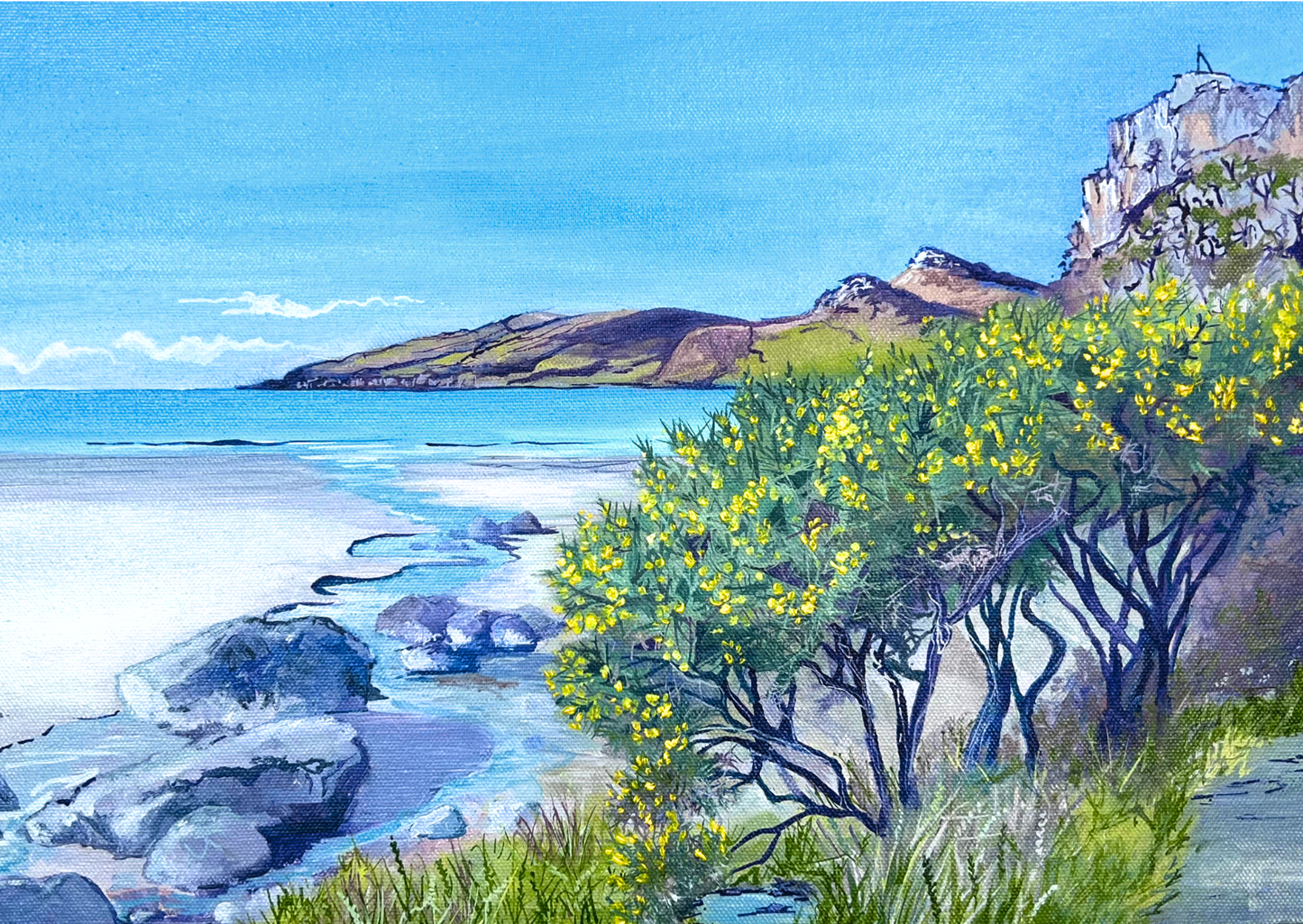 ‘Laggan sands in spring' Lochbuie - Isle of Mull art print