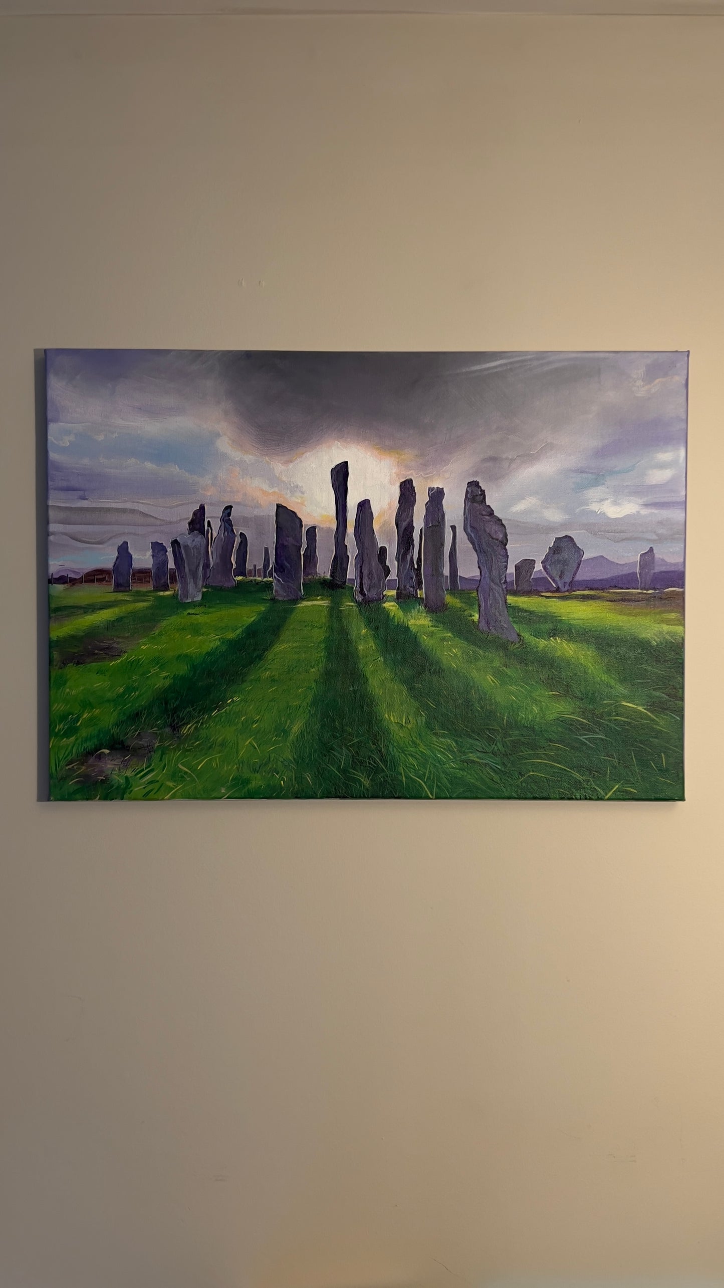 ‘Callanish stone circle I’ original landscape painting