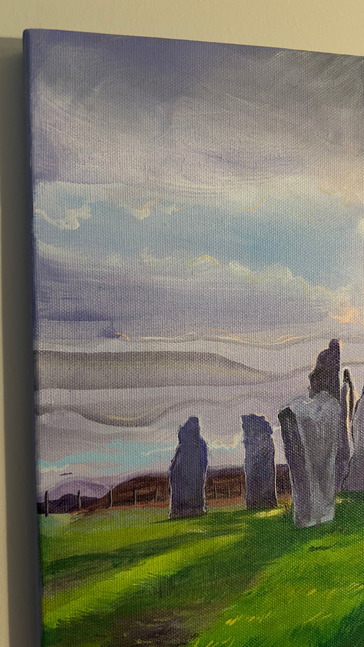 ‘Callanish stone circle I’ original landscape painting