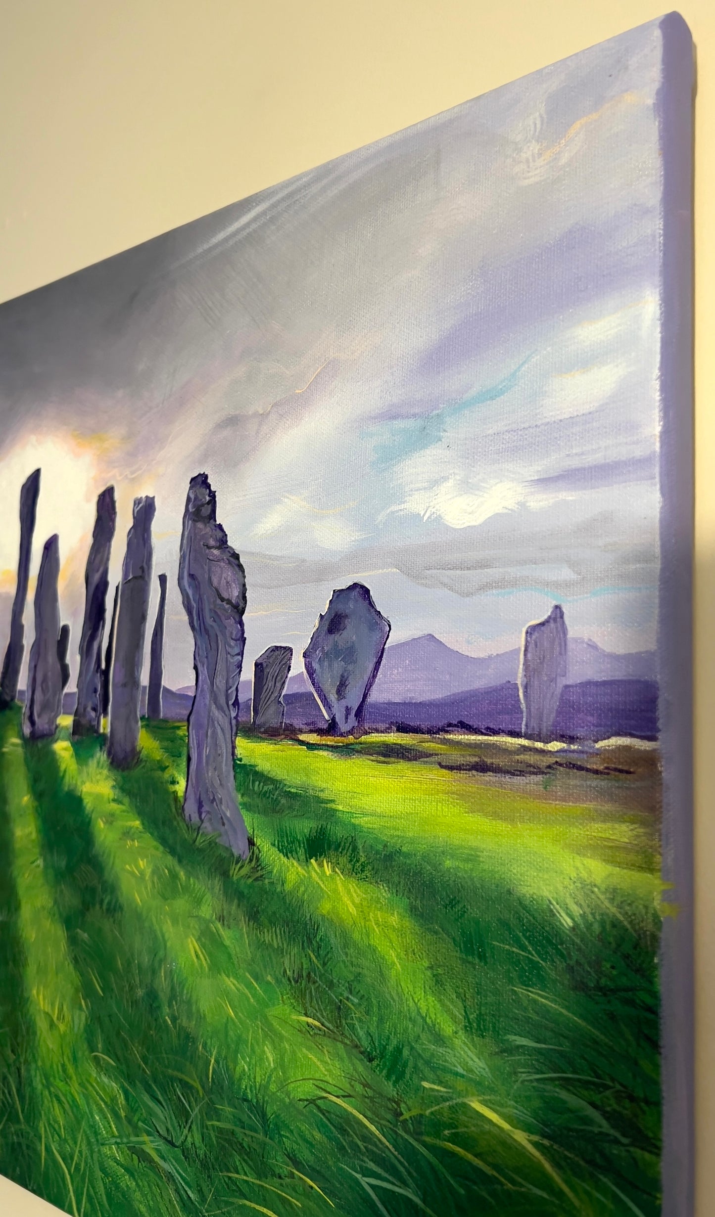 ‘Callanish stone circle I’ original landscape painting