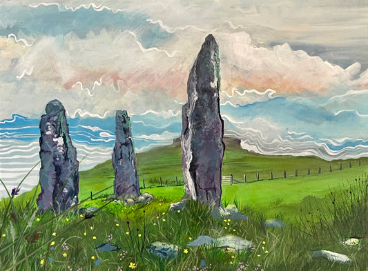 ’Glengorm standing stones’ - Isle of Mull original landscape painting
