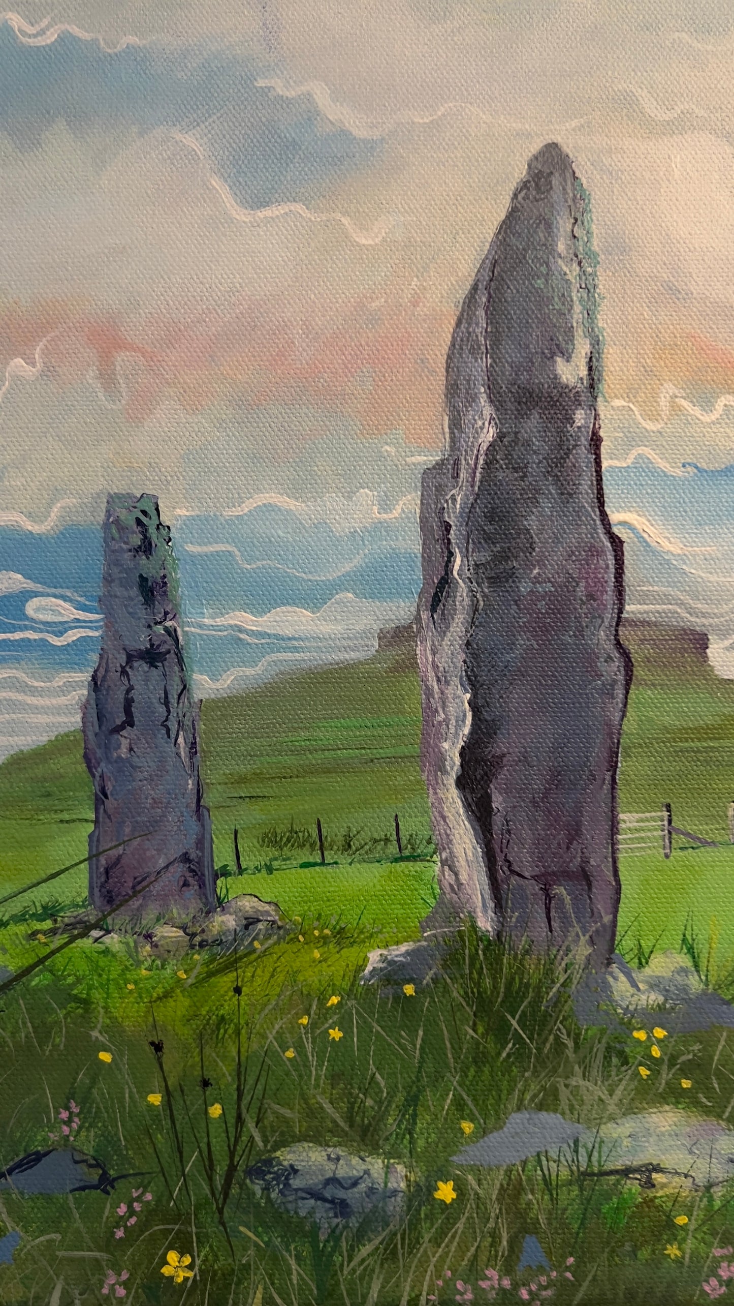 ’Glengorm standing stones’ - Isle of Mull original landscape painting