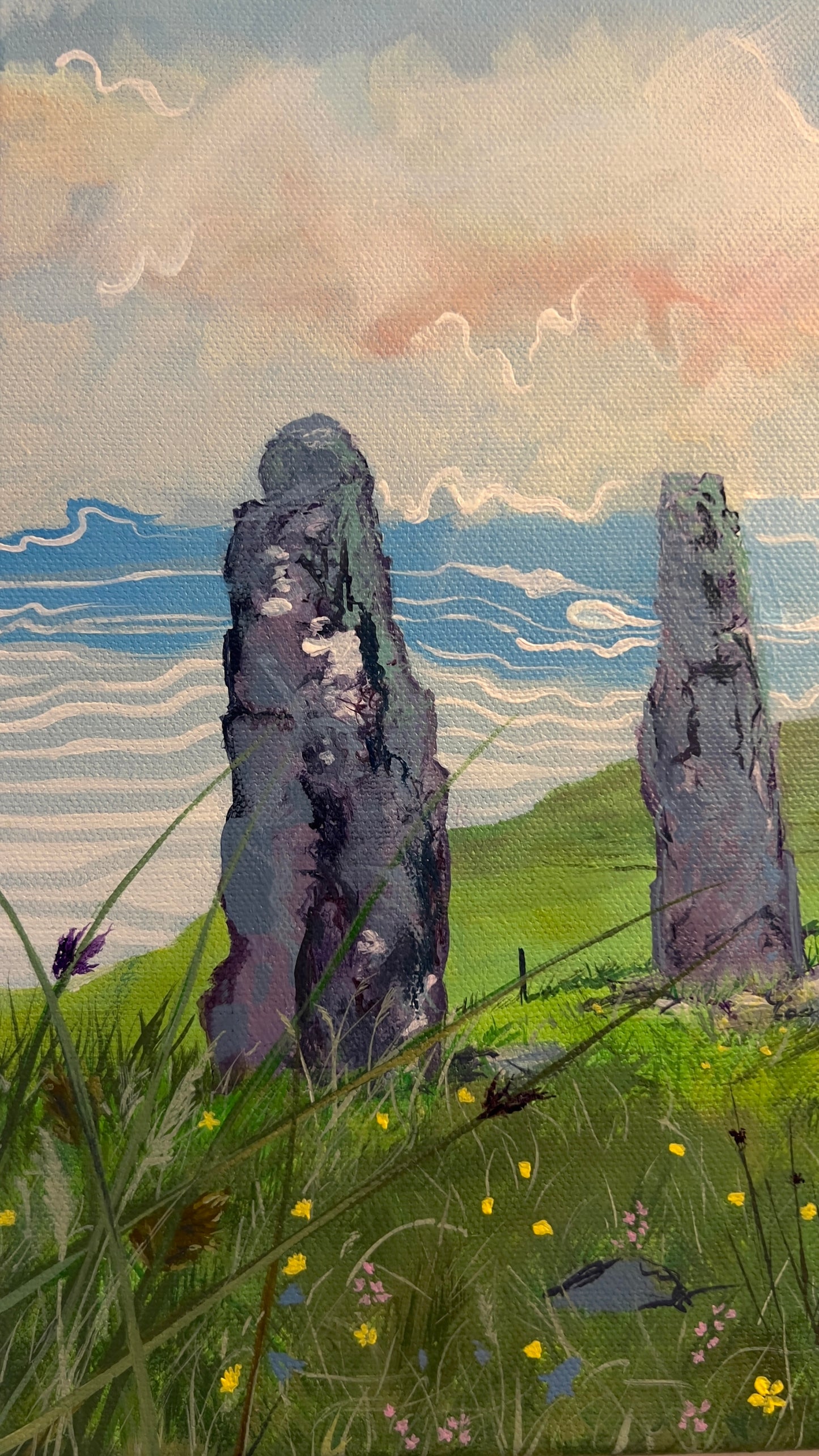 ’Glengorm standing stones’ - Isle of Mull original landscape painting