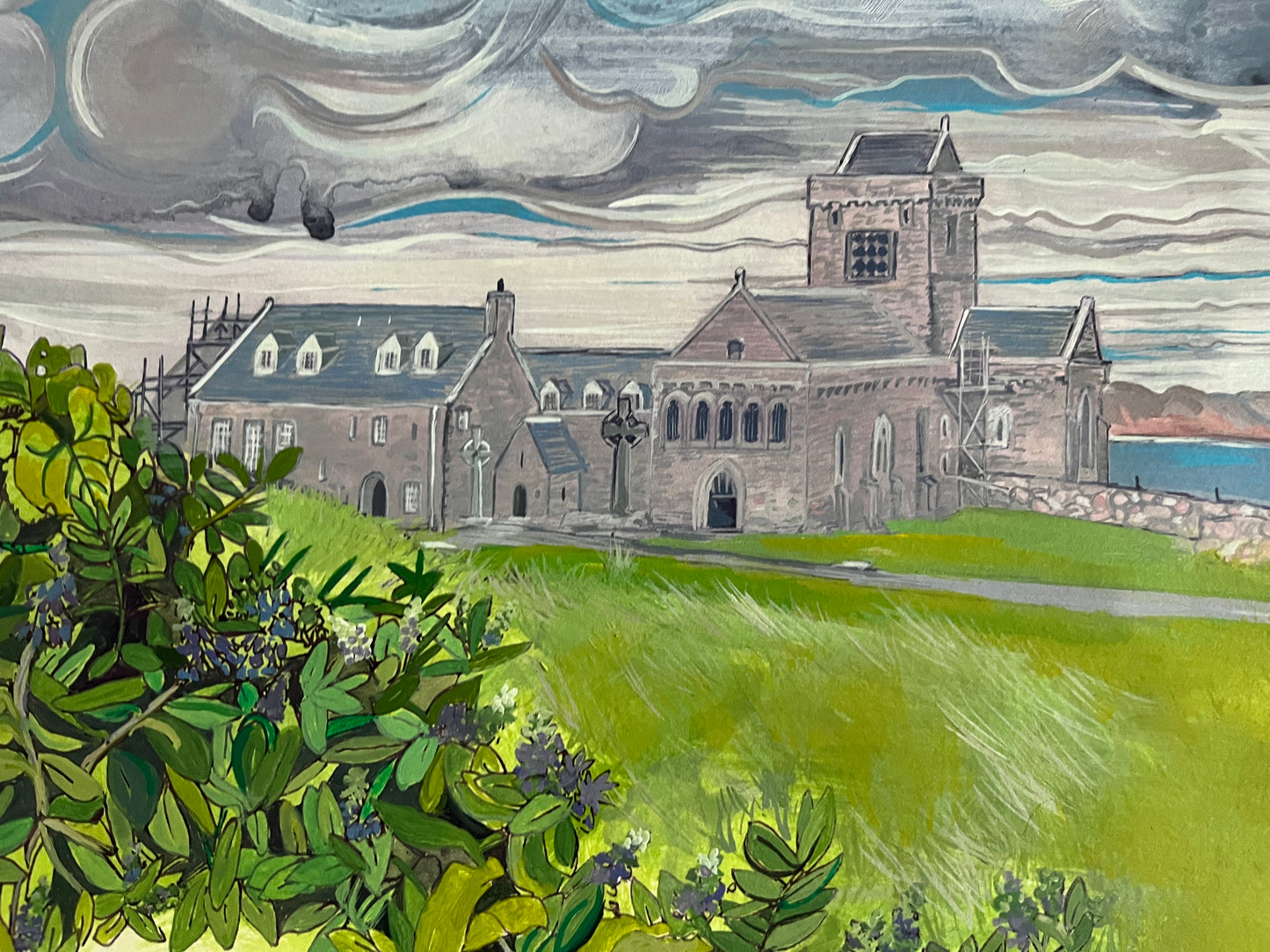 'Misty day at Iona abbey’ - Isle of Iona original fieldstudy