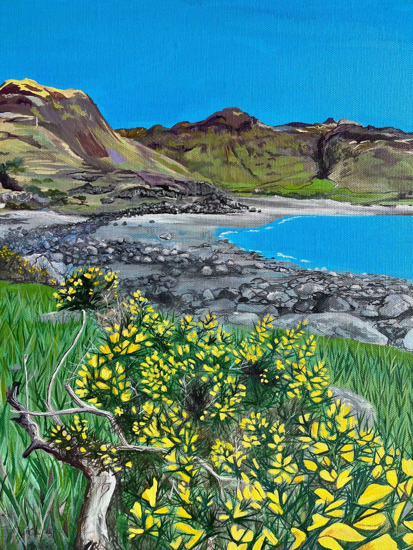 ‘Laggan sands in summer’ - Isle of Mull original landscape painting