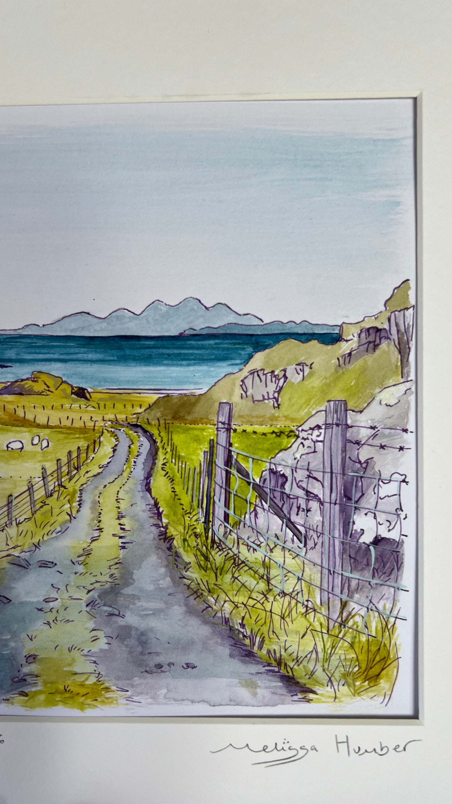The track to Ardalanish beach - Isle of Mull, original watercolour painting