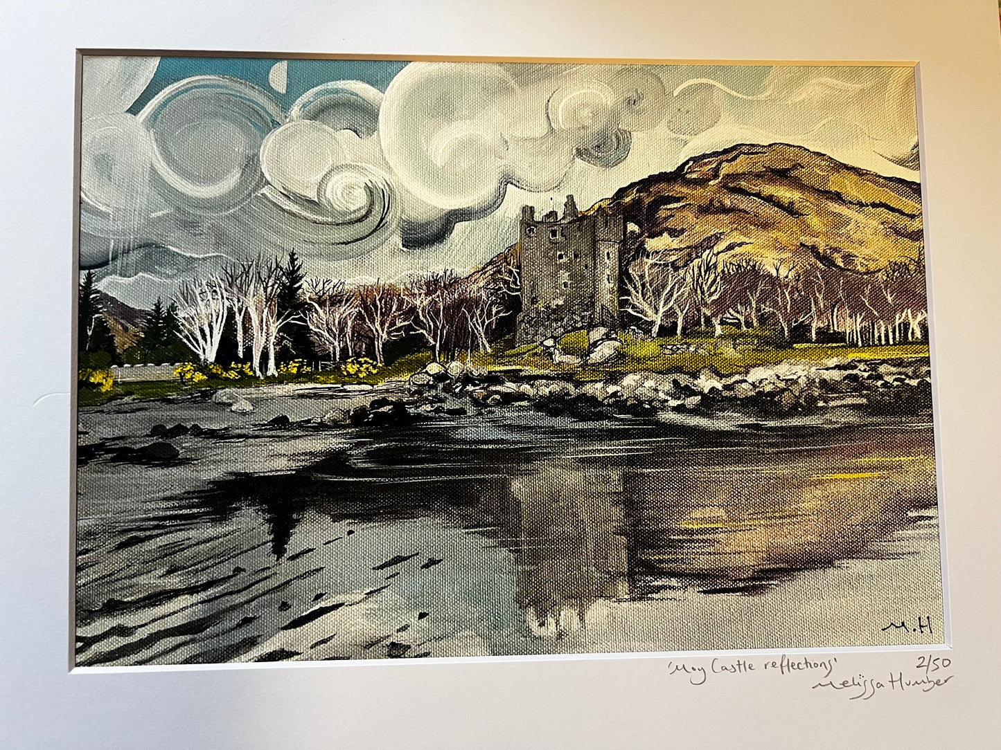 ‘Moy castle reflections’ - Lochbuie Isle of Mull Giclée Art Print