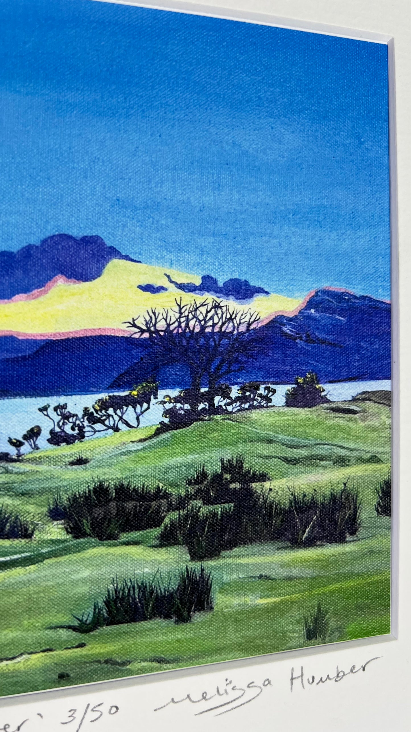 HALF PRICE || ‘View from Laggan lodge’ winter on the Isle of Mull - Limited edition art print (A5)
