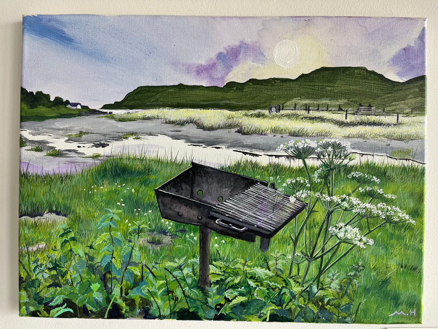 ‘Calgary beach bbq’ - Isle of Mull original landscape painting