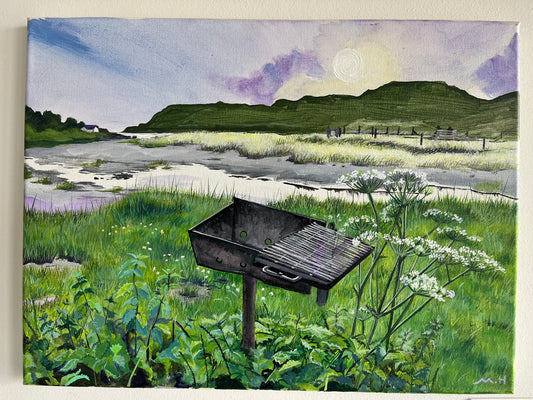 ‘Calgary beach bbq’ - Isle of Mull original landscape painting