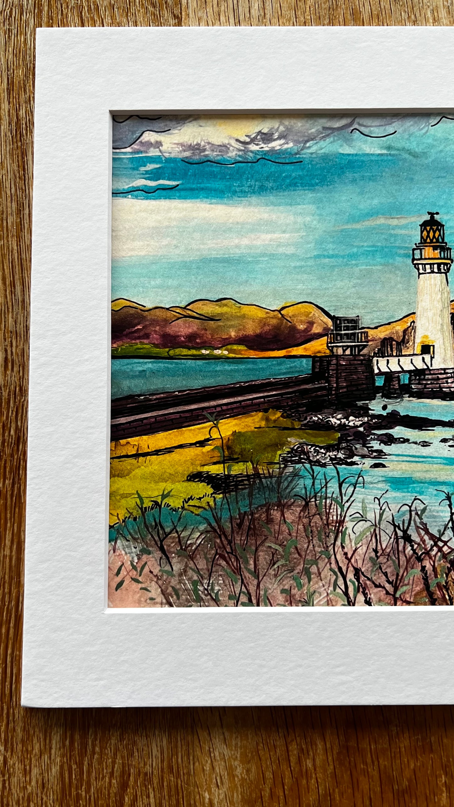 ’Rubha nan Gall Tobermory lighthouse field study’ Isle of Mull - Limited edition art print