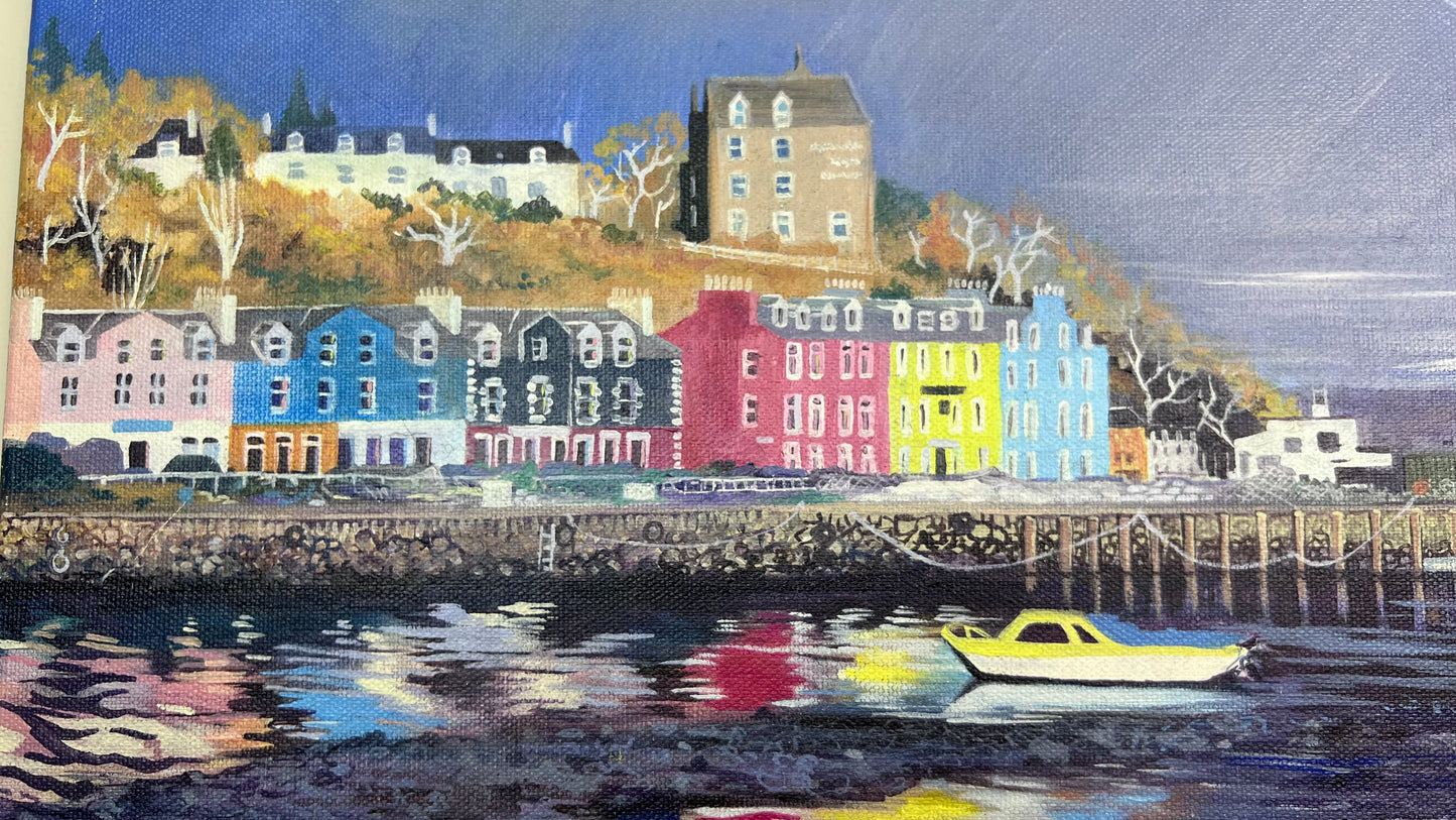 ‘Tobermory rainbow’ original landscape painting