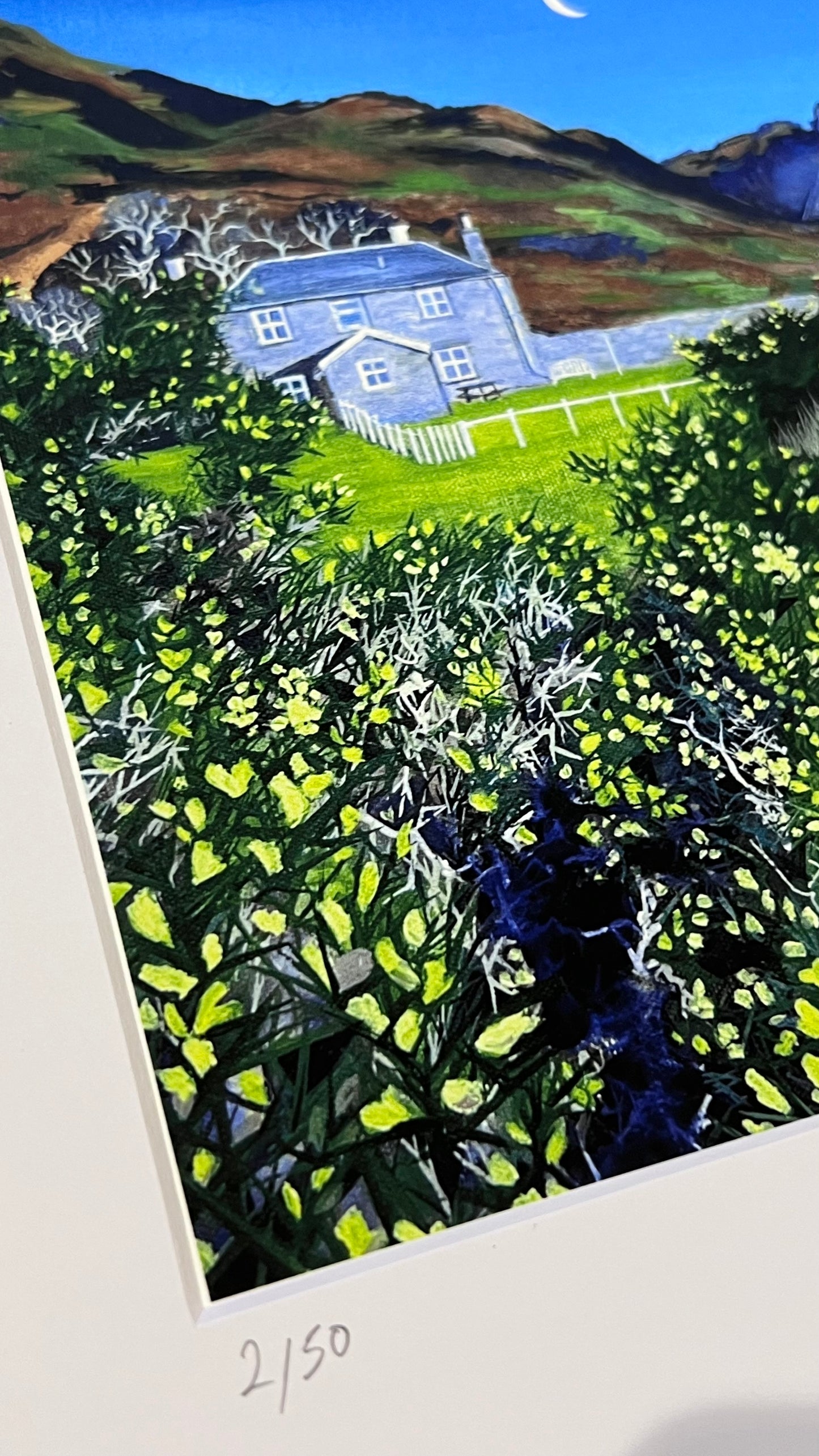 ‘Laggan lodge & the bothy’ winter in Lochbuie - Limited edition art print