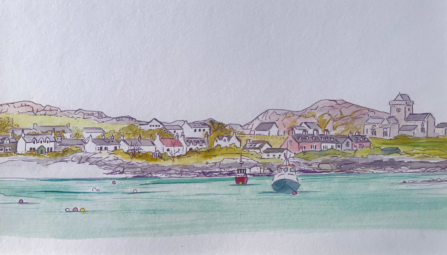 Original Isle of Iona watercolour study