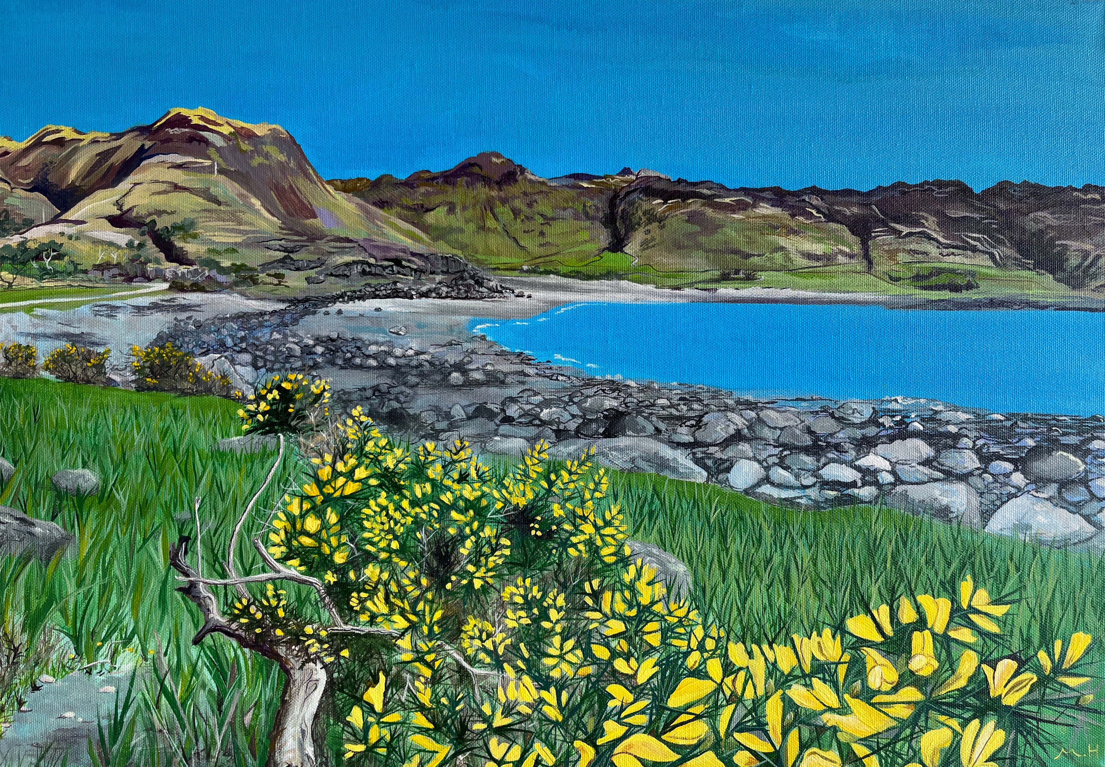 Lochbuie isle of mull landscape painting by Melissa Humber in the Hebrides
