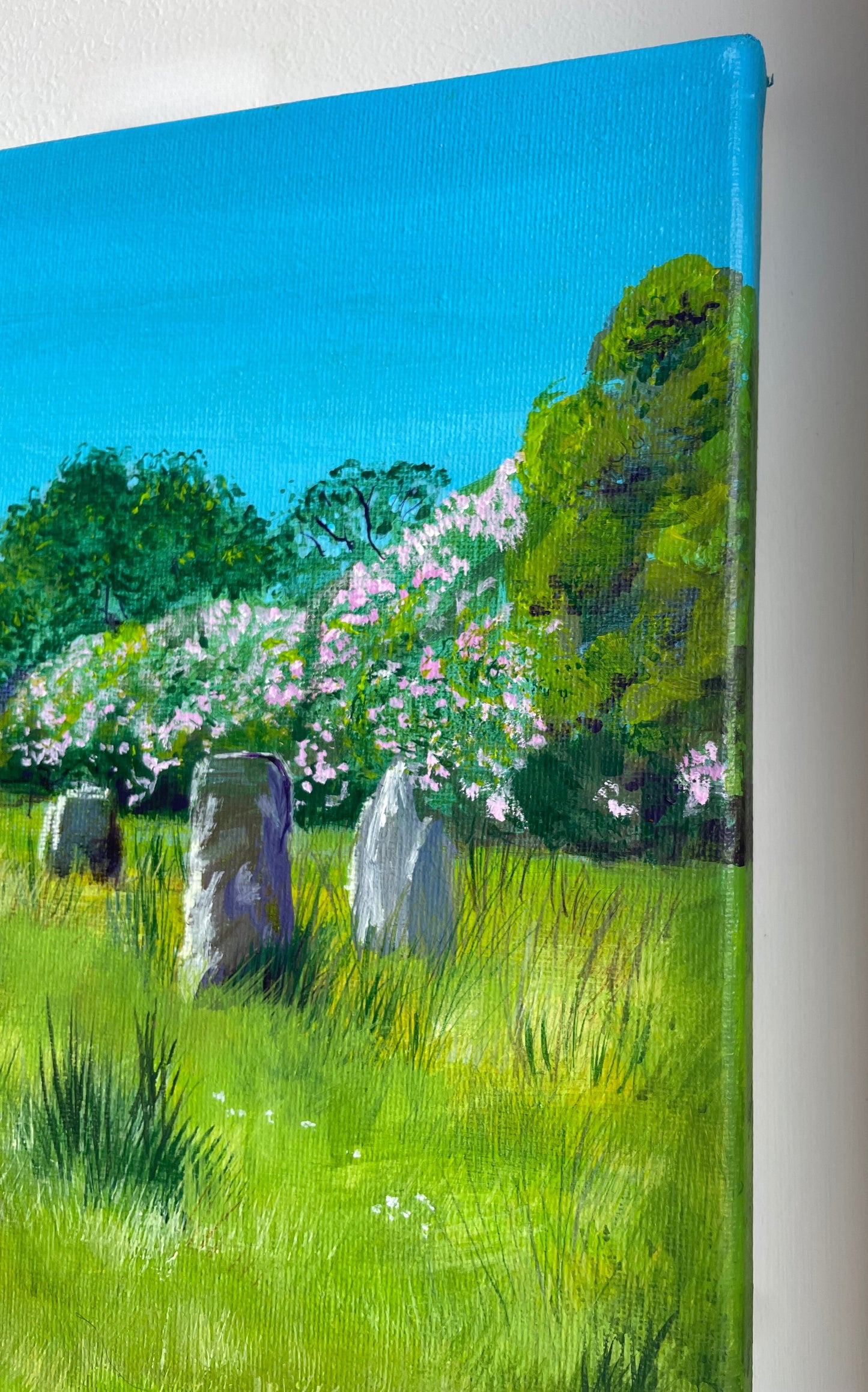 ‘Lochbuie stone circle in summer’ original landscape painting