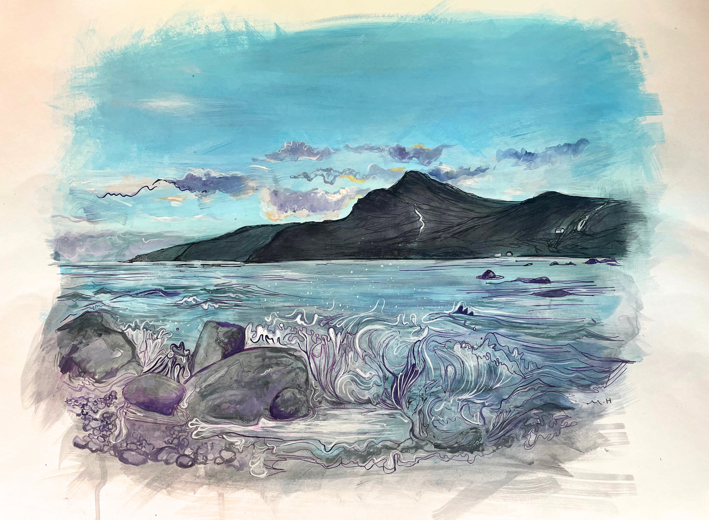 Lochbuie watercolour painting by Melissa Humber