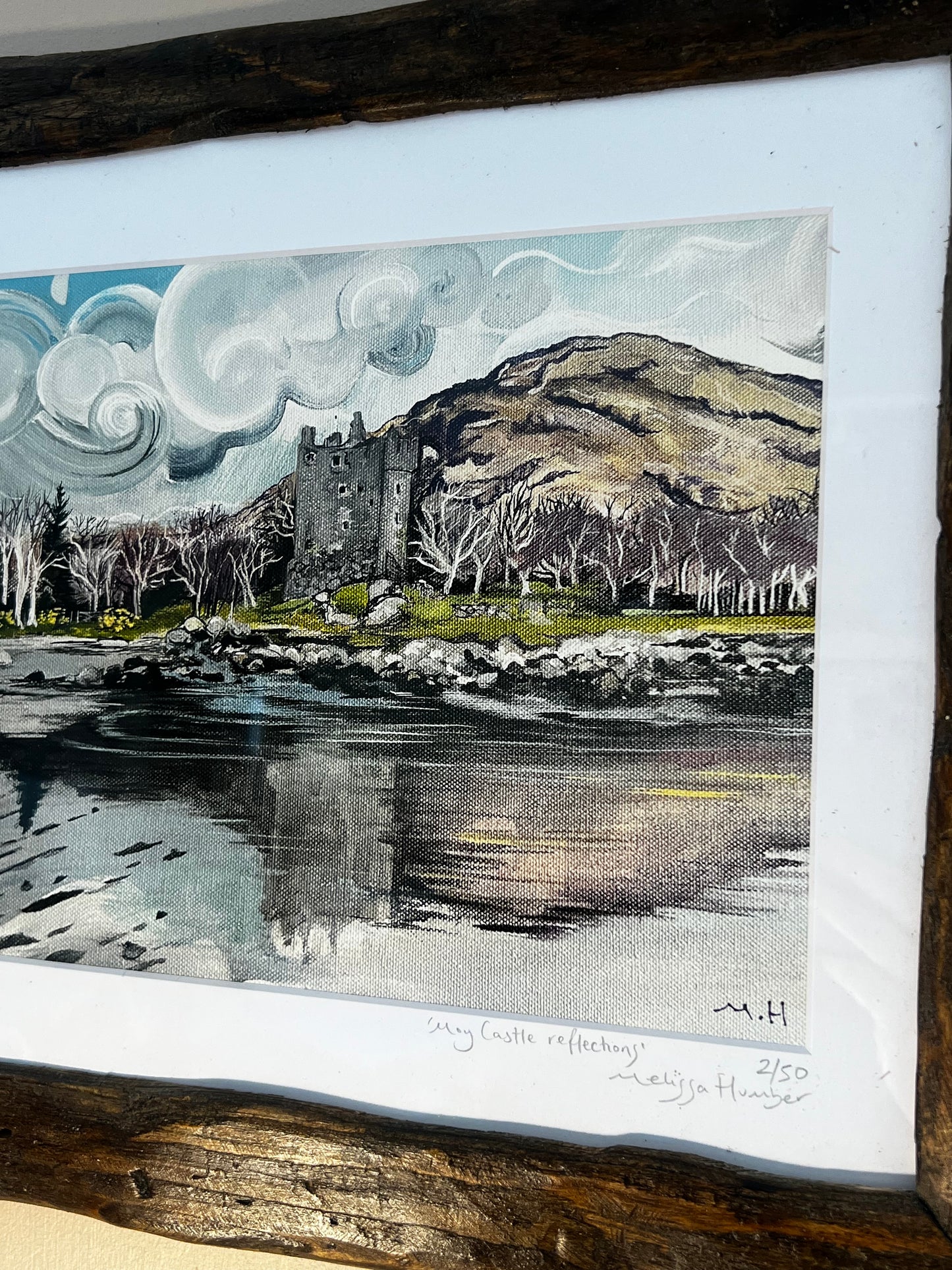 ‘Moy castle reflections’ - Lochbuie Isle of Mull Giclée Art Print