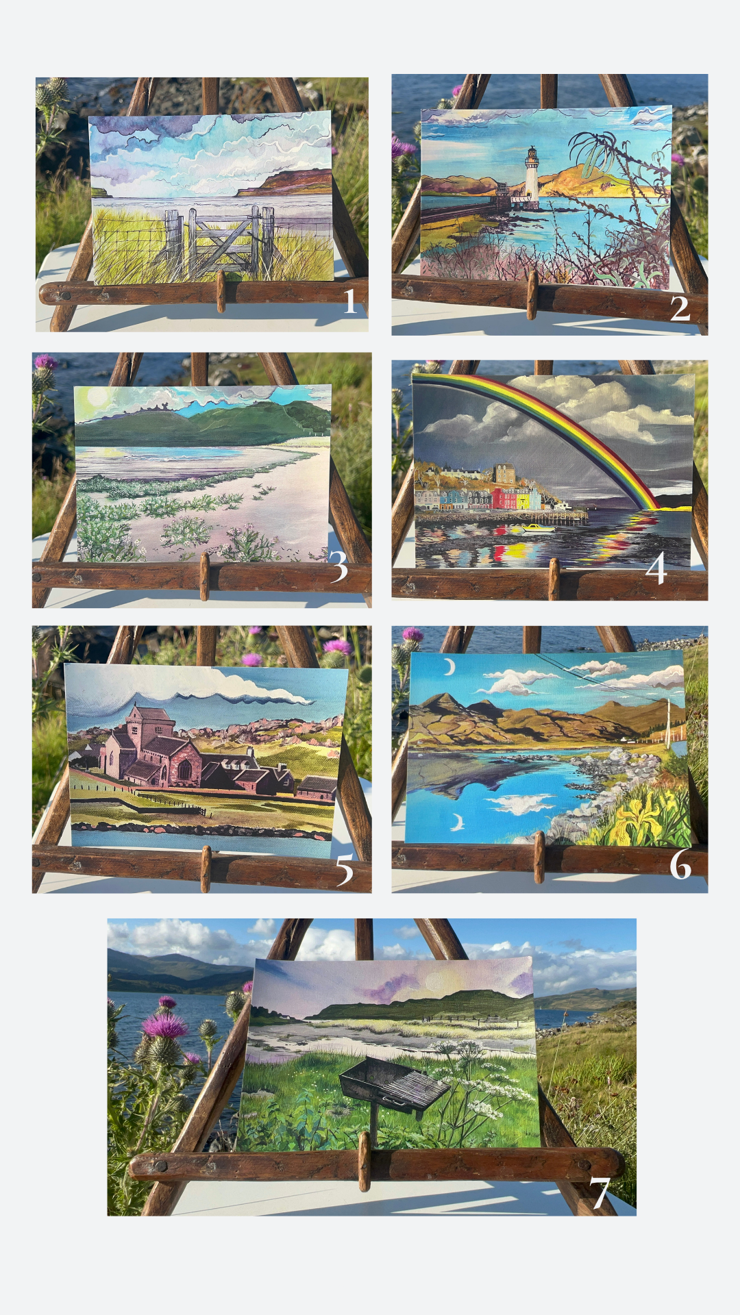 HALF PRICE || Large A5 Postcards: Tobermory, Iona, Calgary & Ben More and more!
