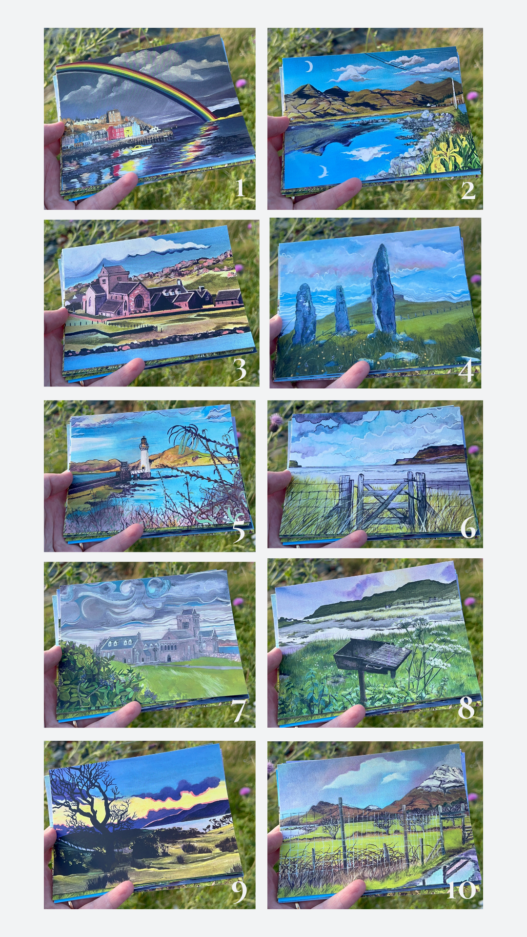 HALF PRICE || A6 Postcards: Tobermory, Lochbuie, Iona, Calgary & Ben More and more!