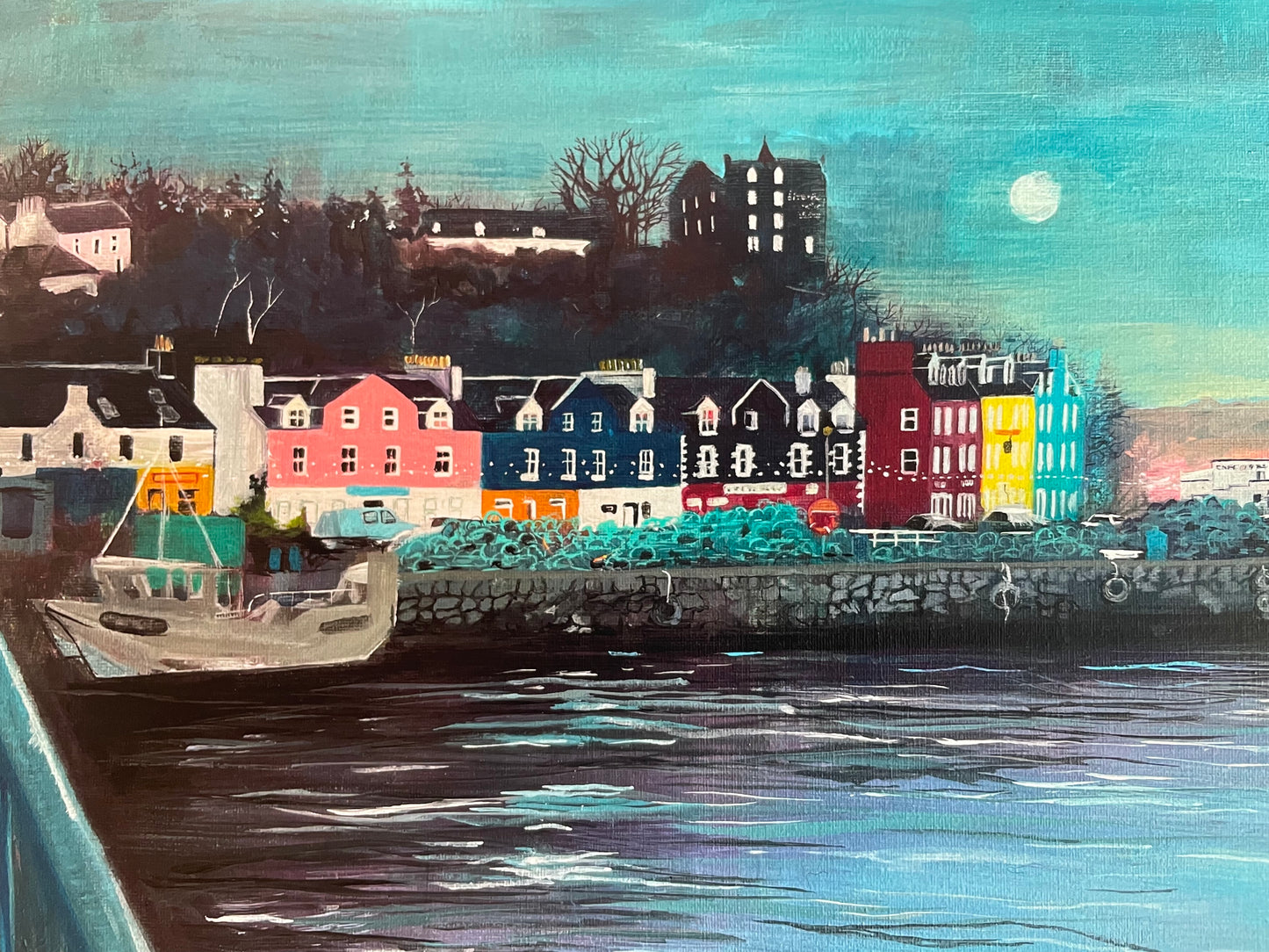 ’Tobermory & the moon’ - Isle of Mull Giclée Art Print