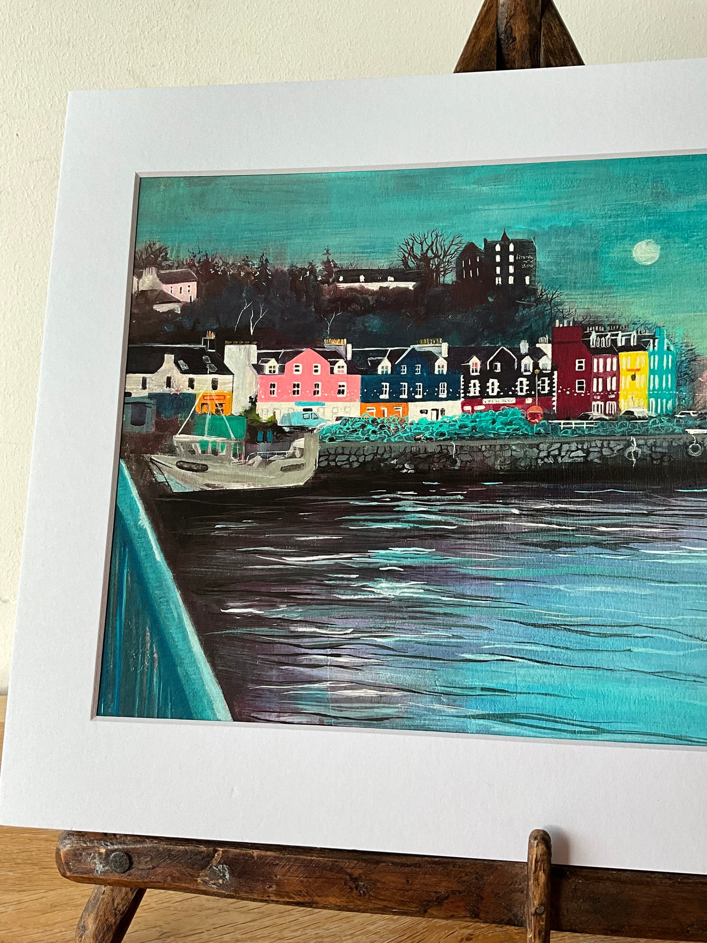 ’Tobermory & the moon’ - Isle of Mull Giclée Art Print