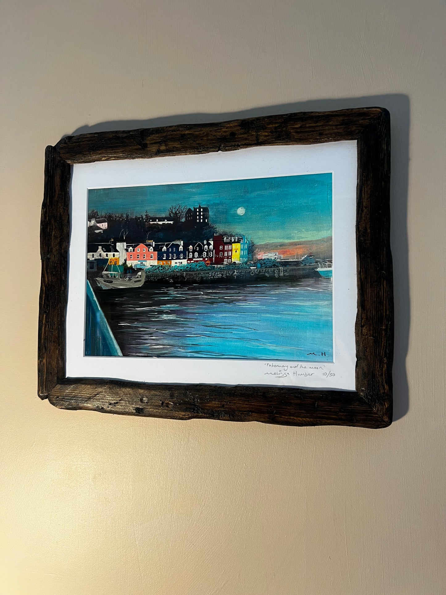 ’Tobermory & the moon’ - Isle of Mull Giclée Art Print