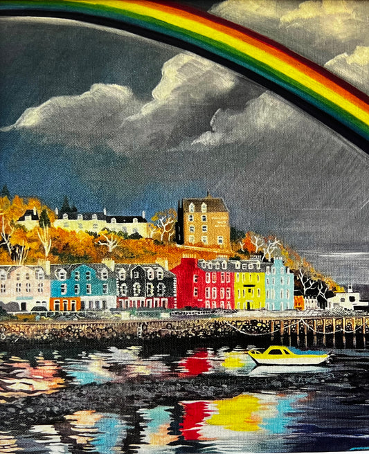 ’Tobermory rainbow’ - Isle of Mull Giclée Art Print