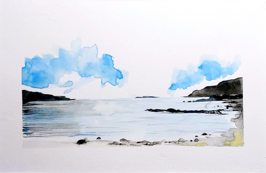 ‘View from the old postoffice’ original watercolour & inks on paper