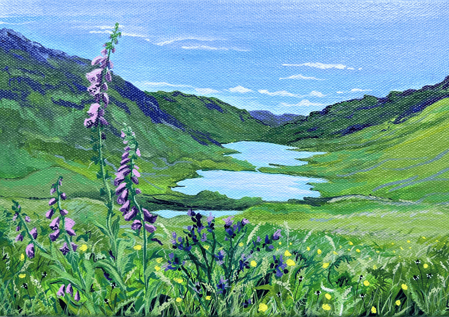 ’The three lochs in summer’ - Isle of Mull original painting