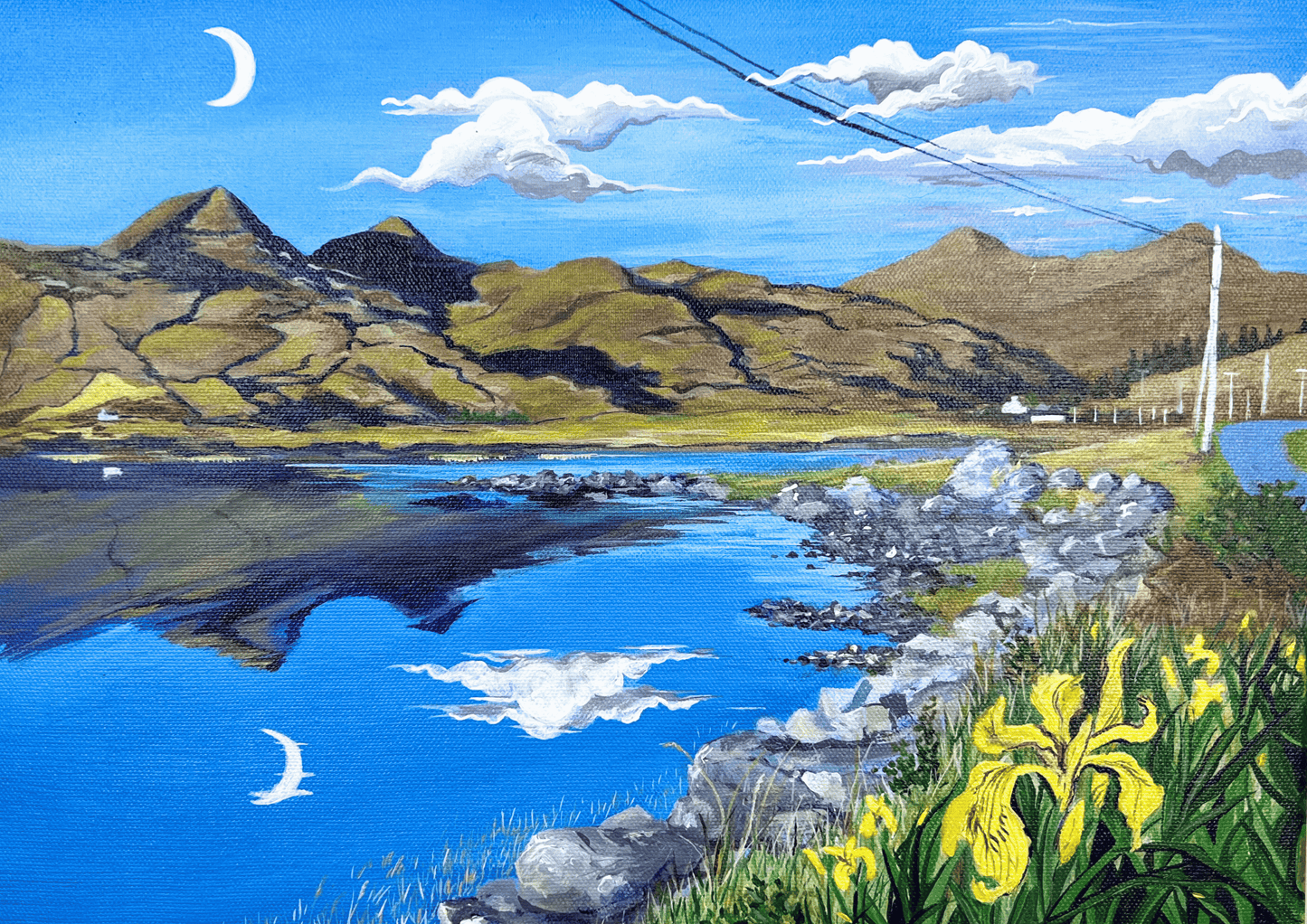 ‘Ben More reflections’ original landscape painting
