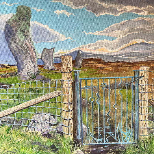 Callanish site 2 Isle of Lewis standing stones art print by Melissa Humber