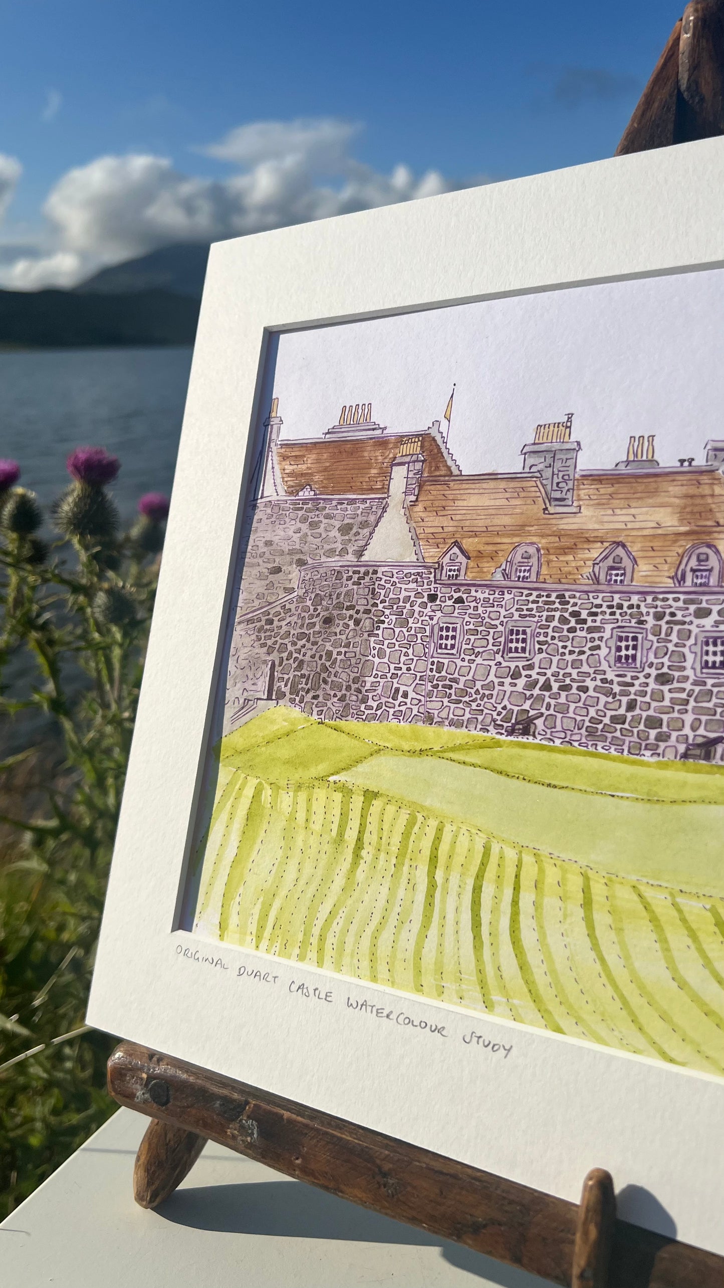 Original art of Duart castle watercolour painting by Melissa Humber Isle of Mull gift