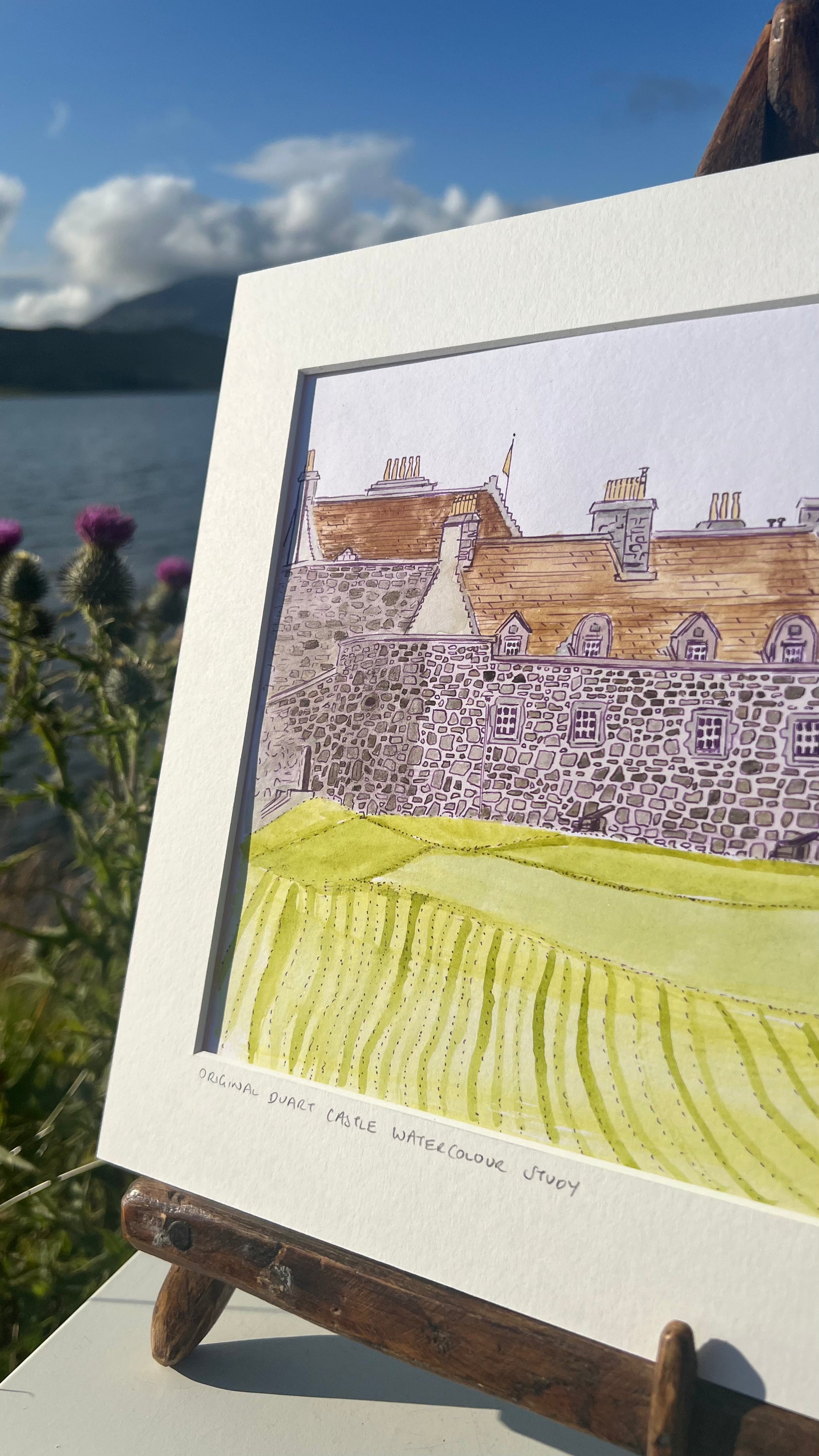 Original art of Duart castle watercolour painting by Melissa Humber Isle of Mull gift