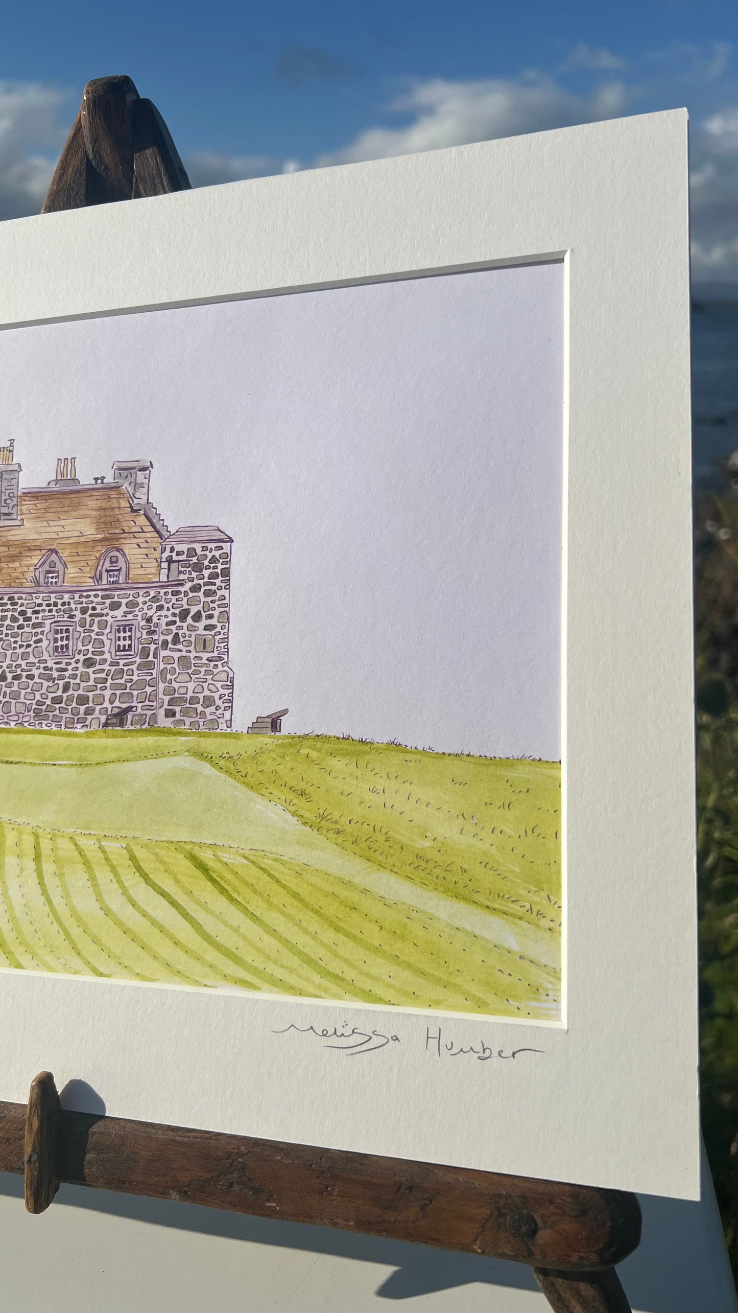 Duart castle watercolour study by Melissa Humber Isle of Mull painting detail 2