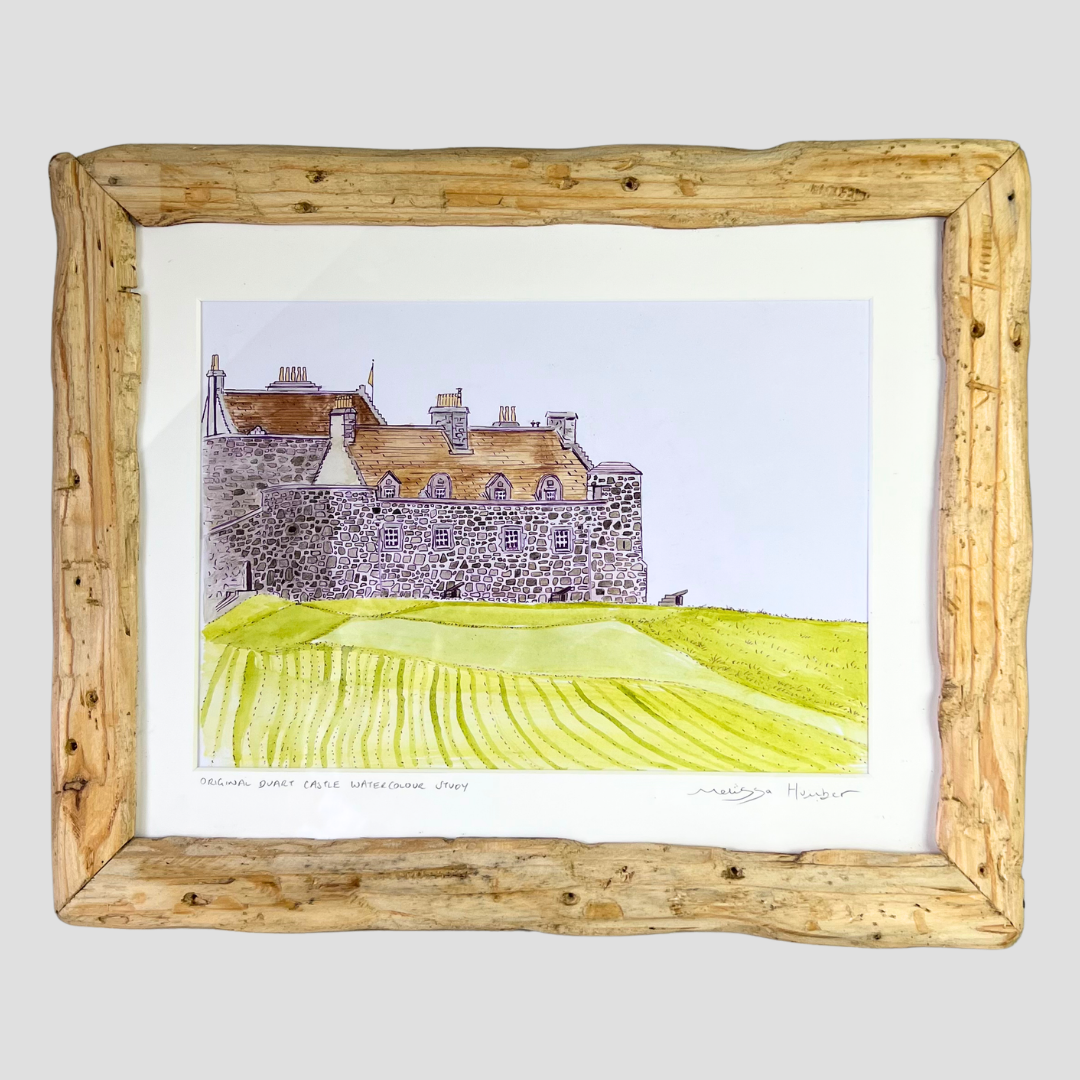 Original Duart castle watercolour Isle of Mull landscape painting