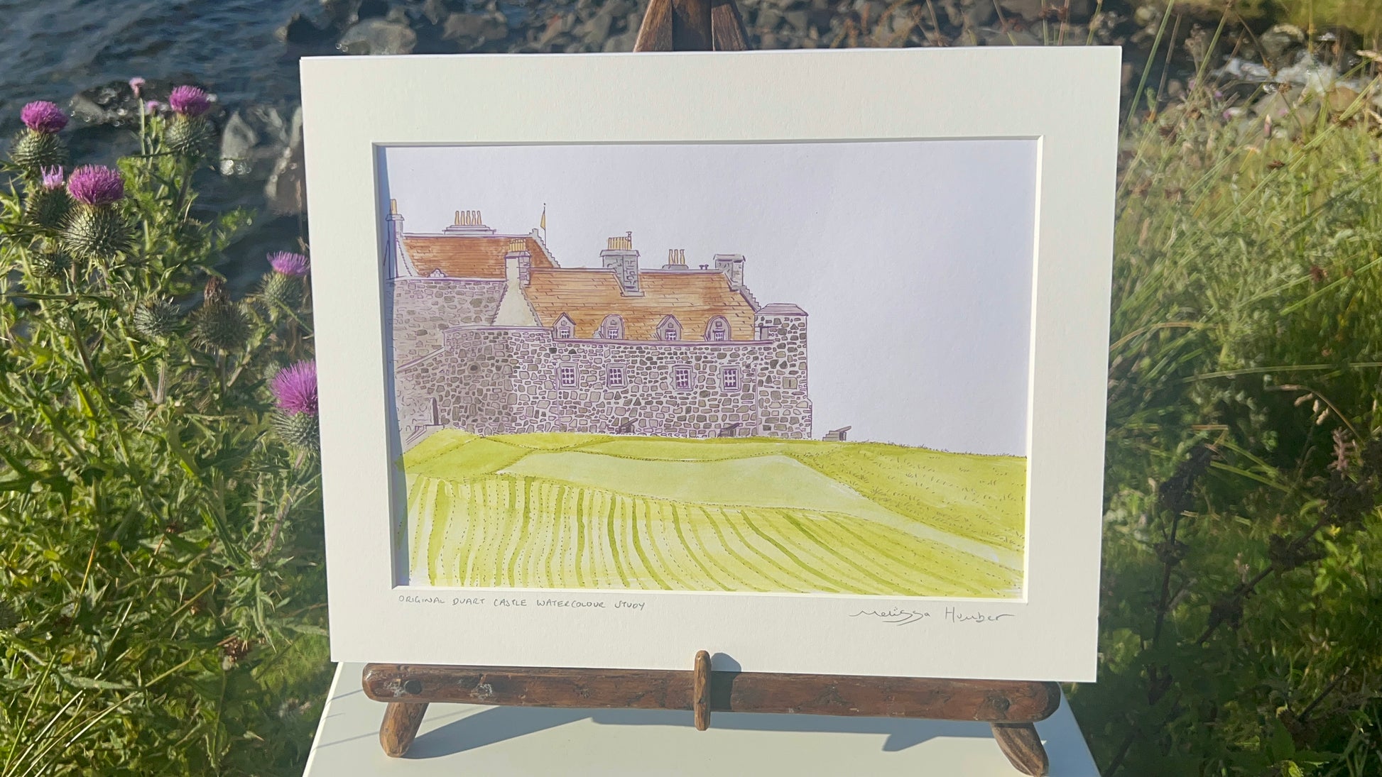 Duart castle watercolour study by Melissa Humber Isle of Mull painting