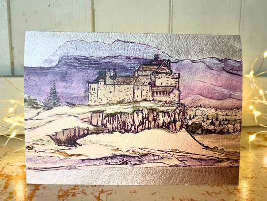 ‘Duart castle in the snow’ Christmas charity card