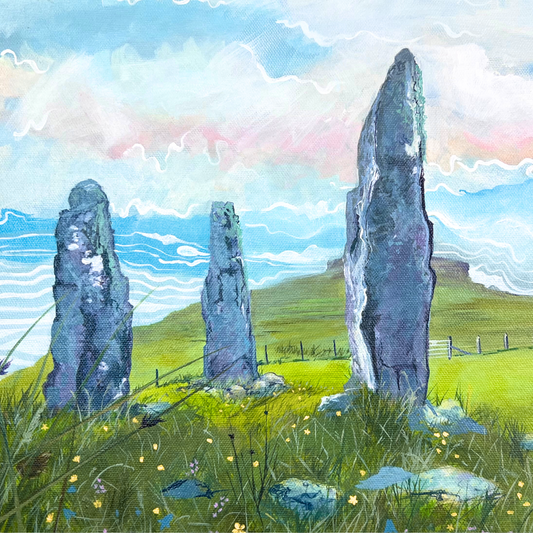 Glengorm standing stones Isle of Mull by Melissa Humber square