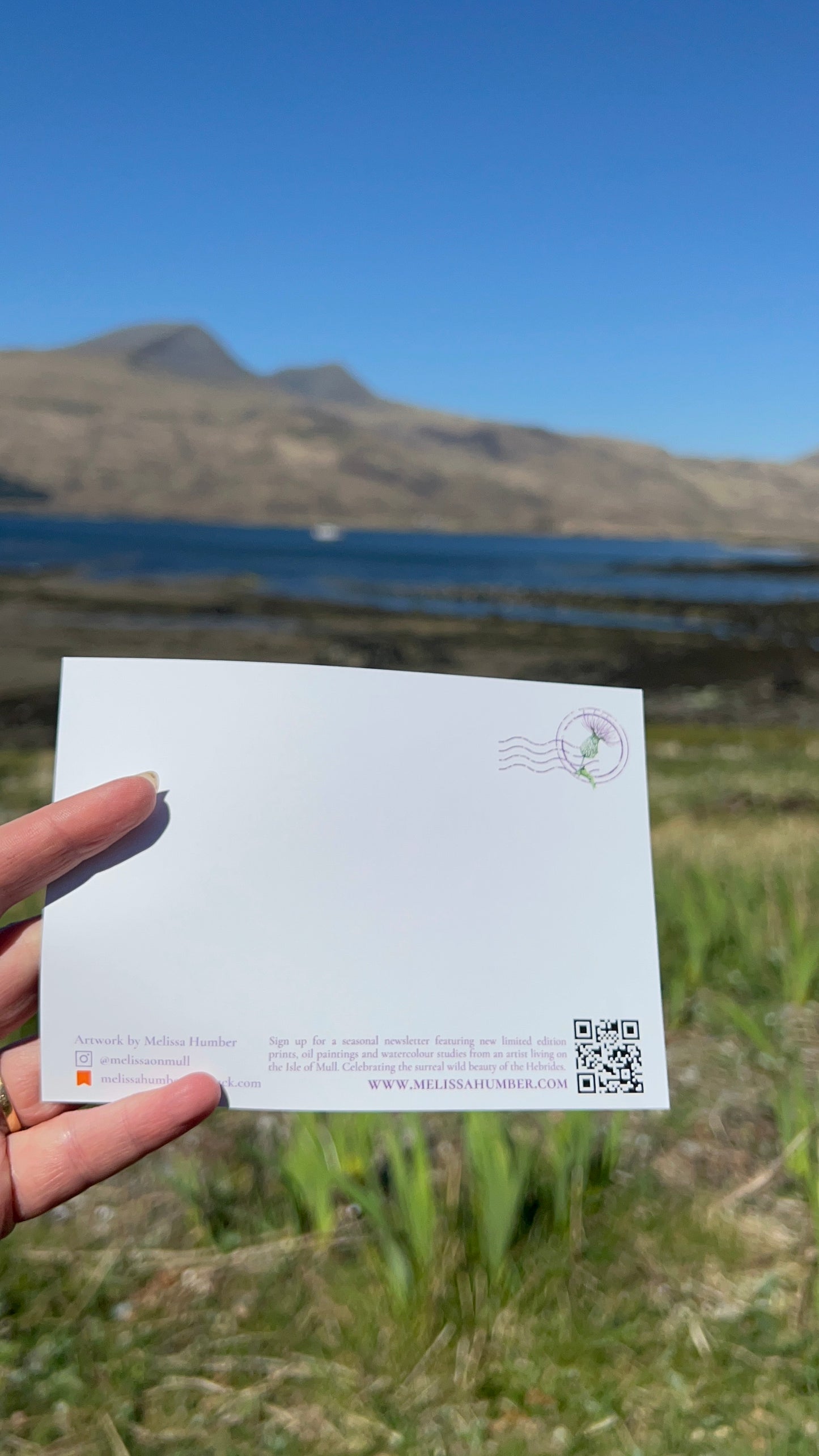 Set of 4 Postcards: Highlights of Mull Tobermory, Lochbuie, The three lochs & Ben More S/S 2026