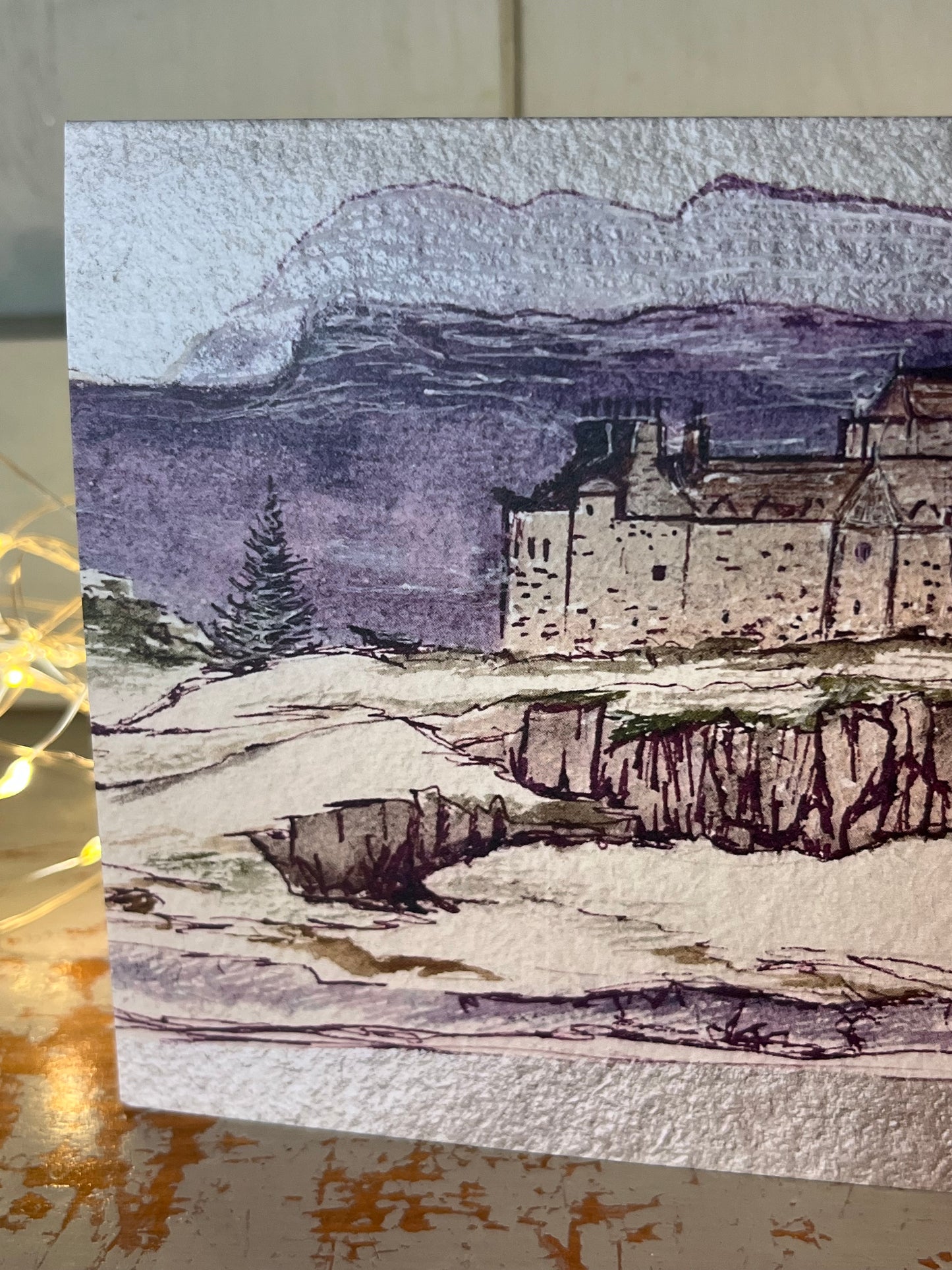 ‘Duart castle in the snow’ Christmas charity card