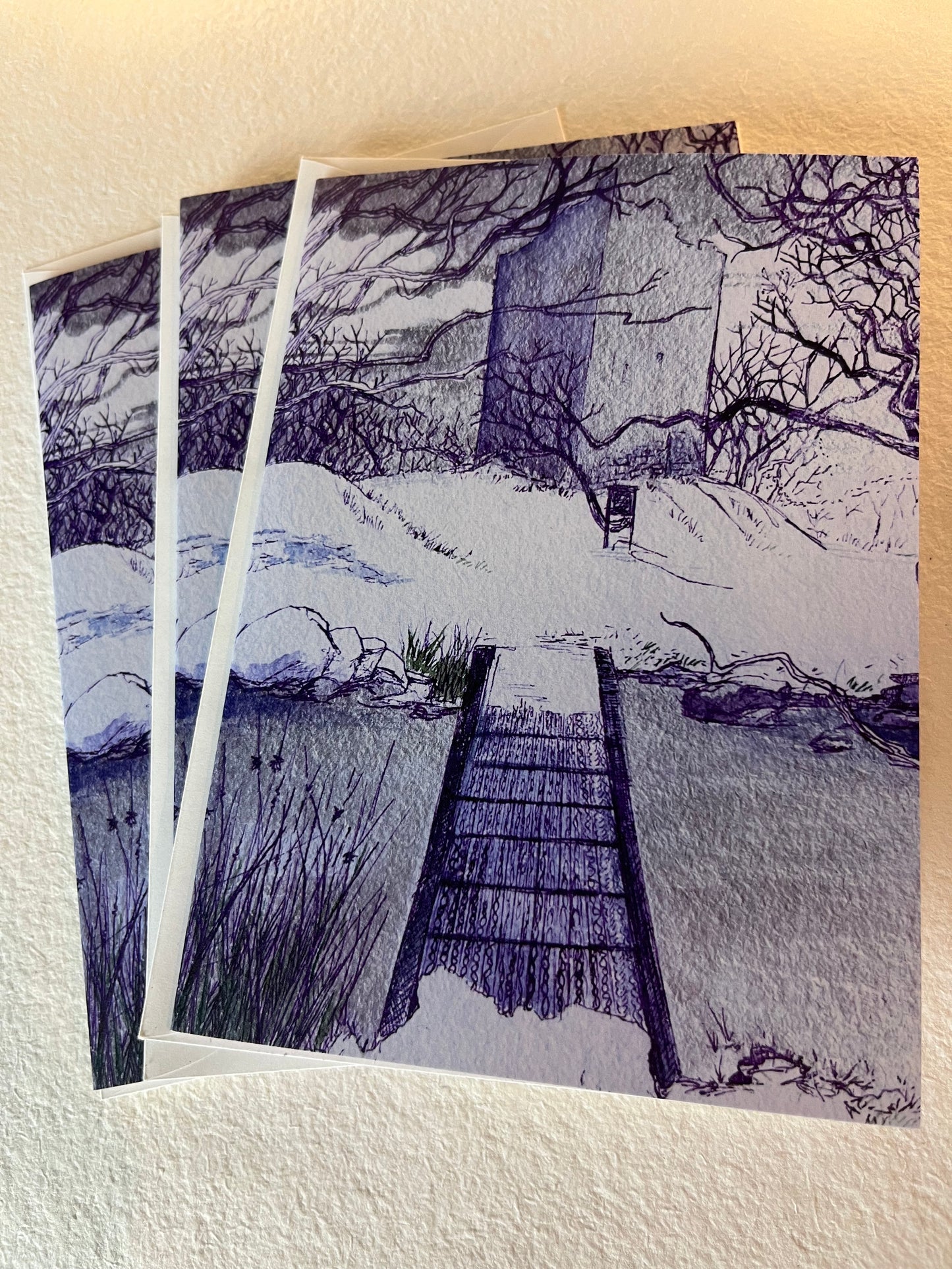 ‘Moy castle in the snow’ Lochbuie Festive charity card