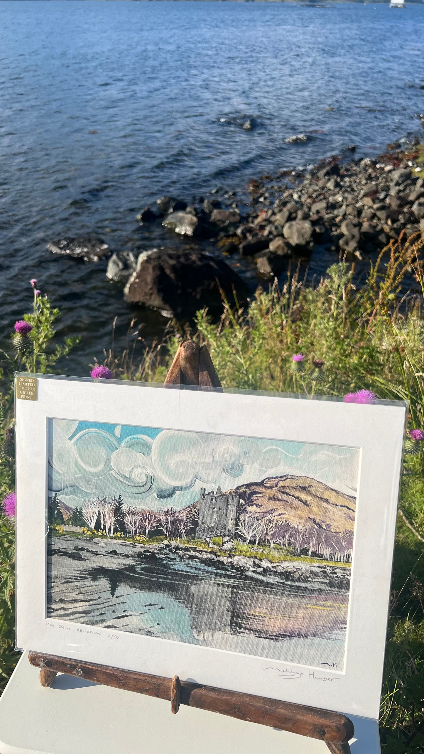 HALF PRICE || ‘Moy castle reflection’ Lochbuie Isle of Mull - Limited edition art print (flawed)