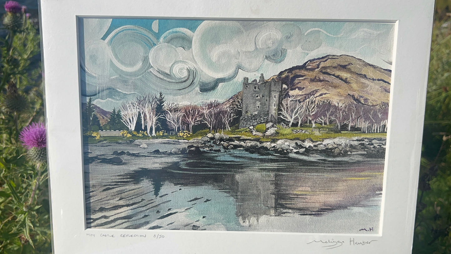 HALF PRICE || ‘Moy castle reflection’ Lochbuie Isle of Mull - Limited edition art print (flawed)