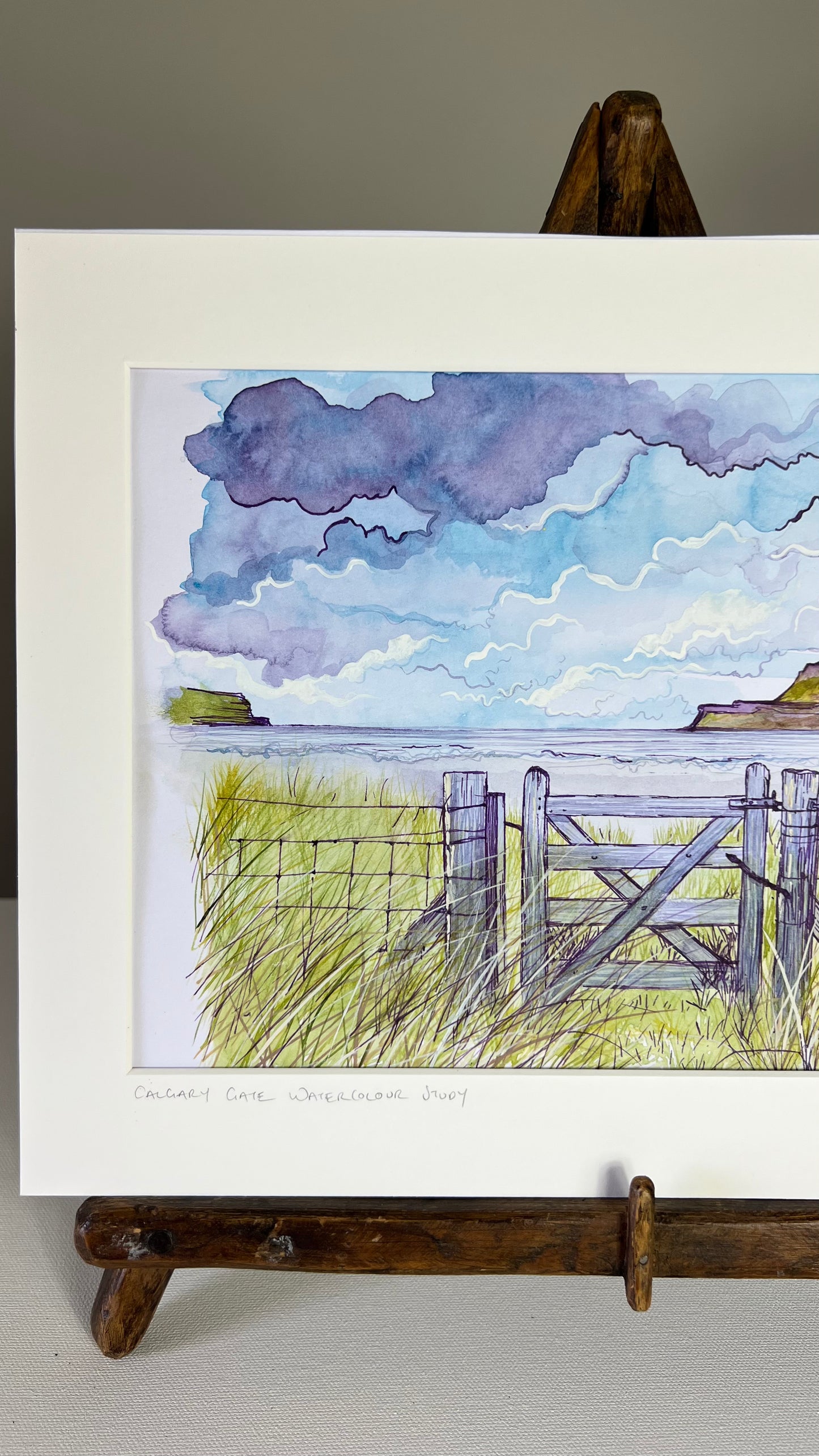 Calgary bay gate original watercolour landscape painting - Isle of Mull art