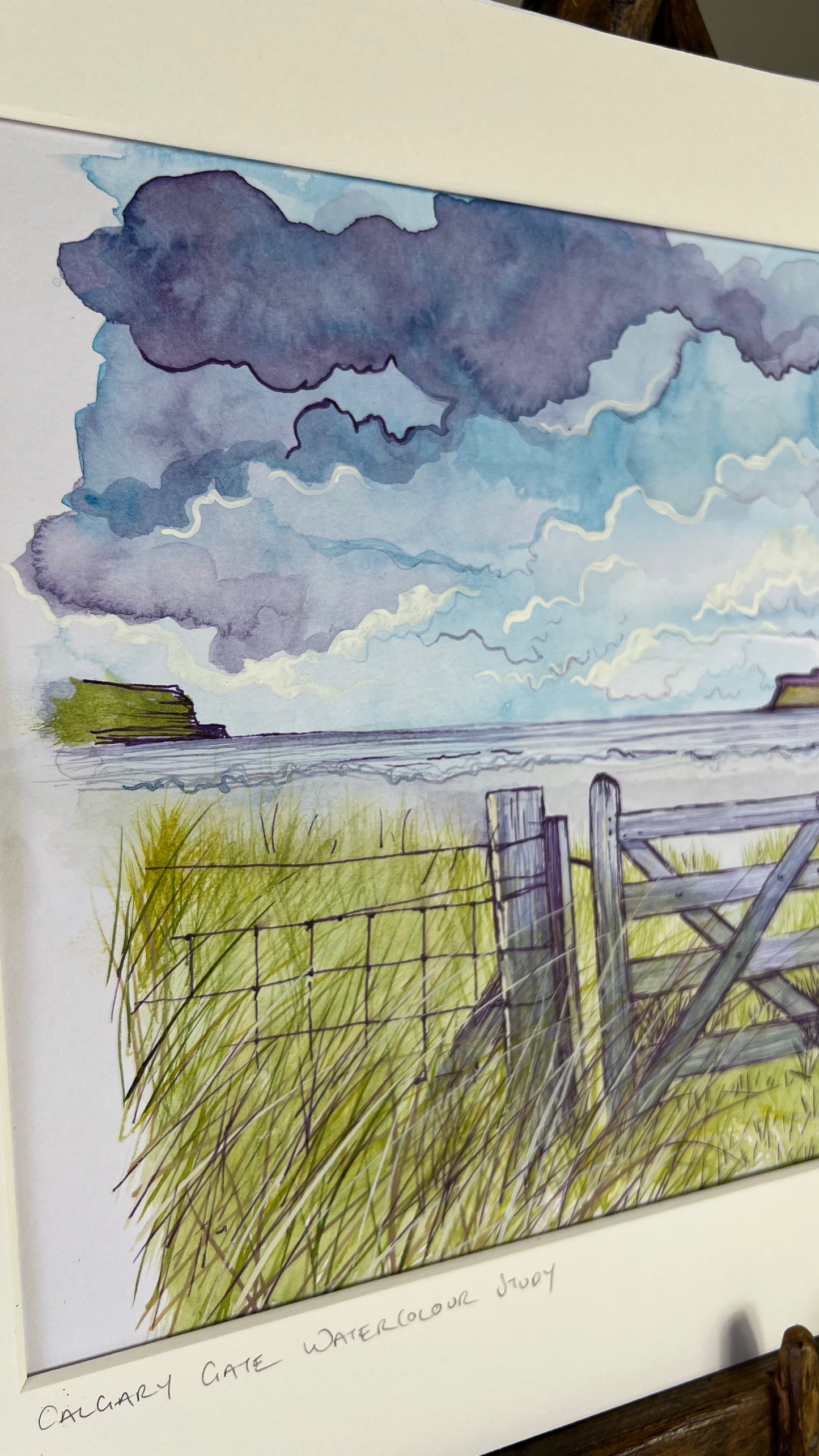 Calgary bay gate original watercolour landscape painting - Isle of Mull art