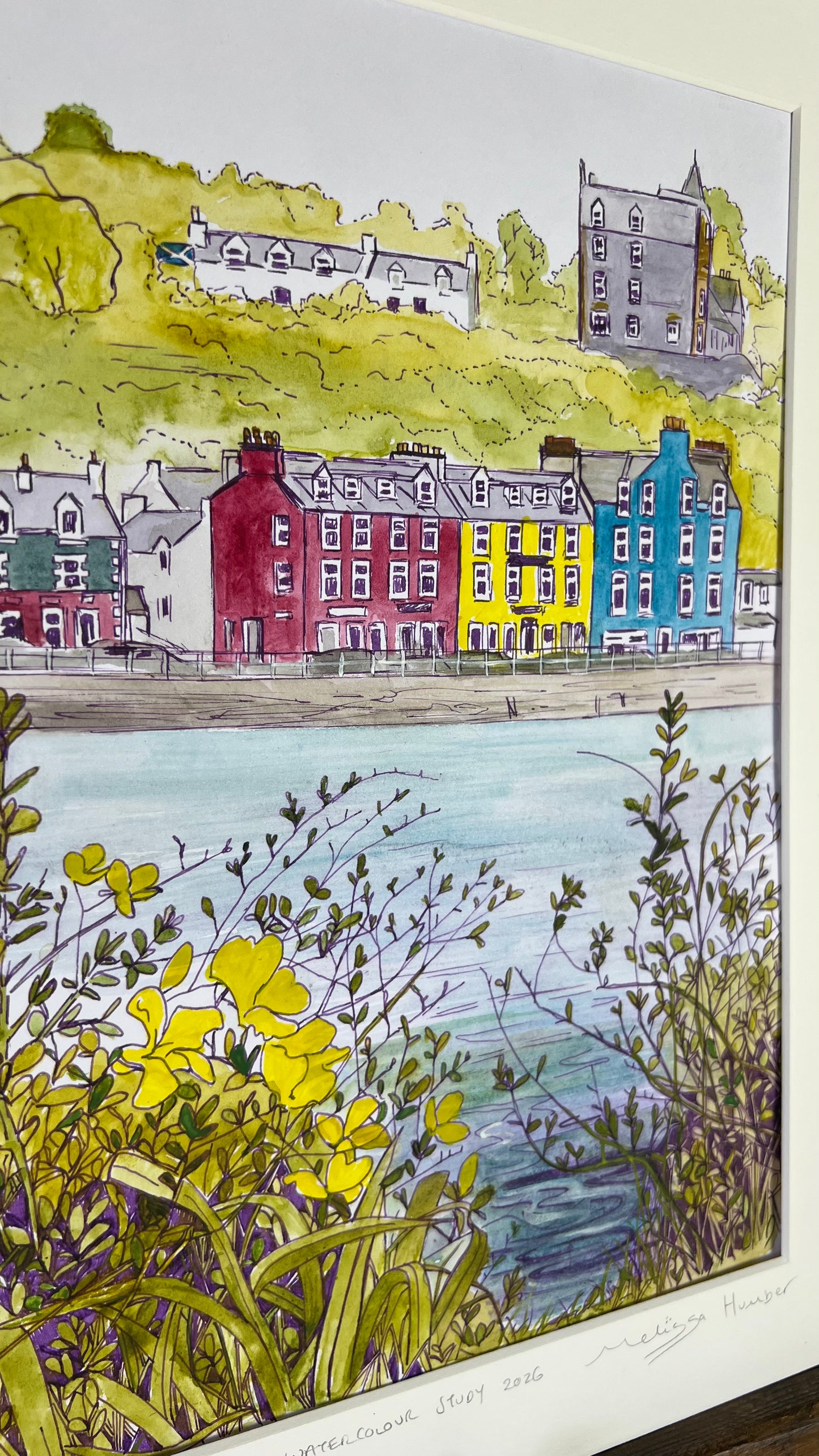 Tobermory in Spring watercolour Isle of Mull landscape painting