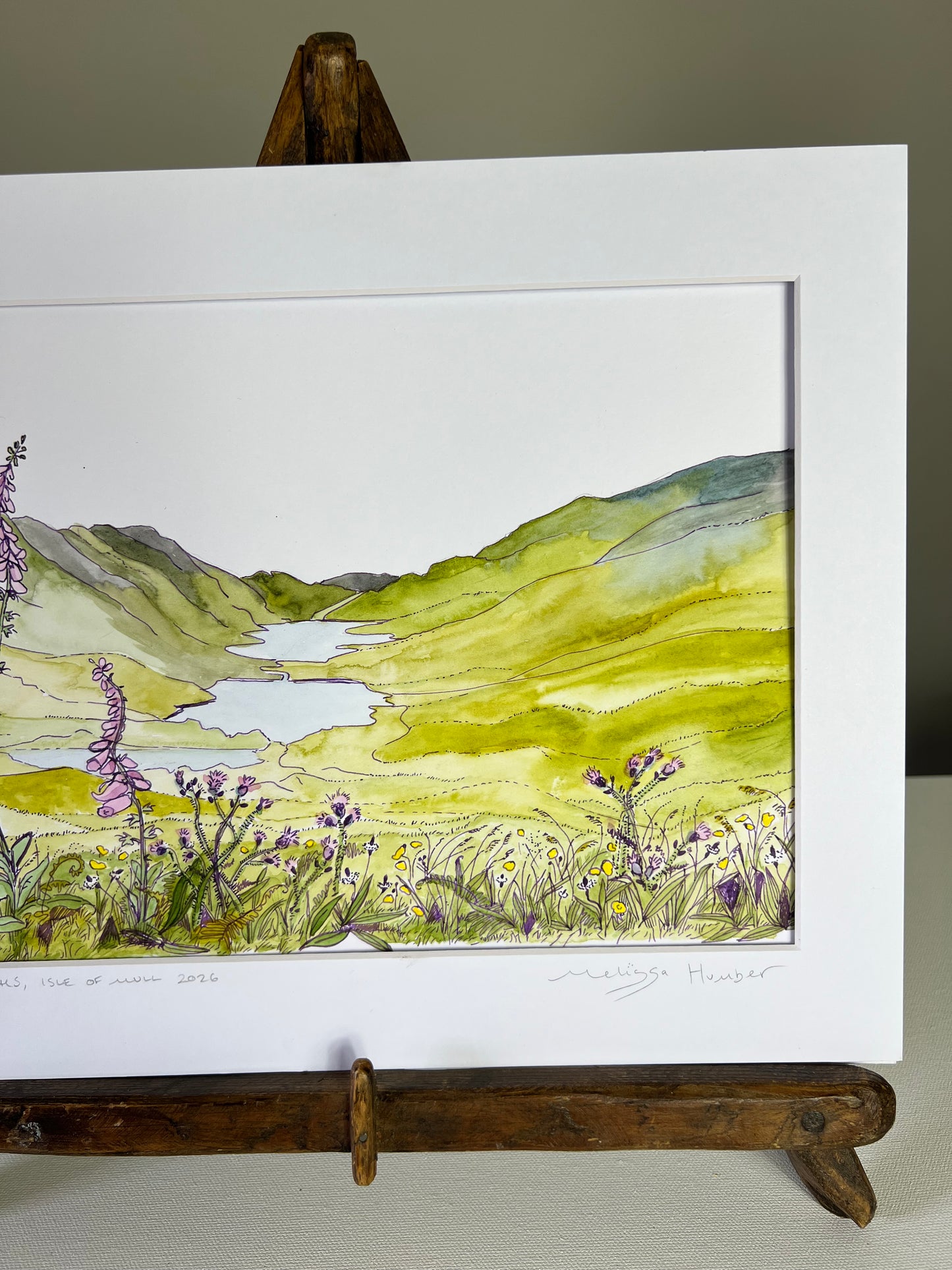 The three lochs - Isle of Mull watercolour painting